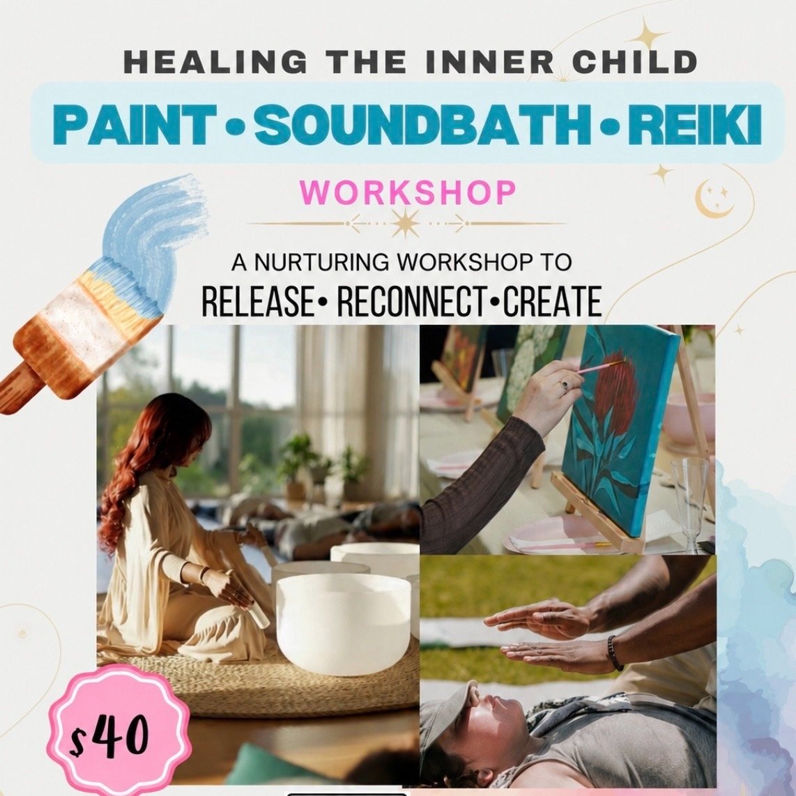 Healing the Inner Child Workshop: Paint, Soundbath, &amp; Reiki