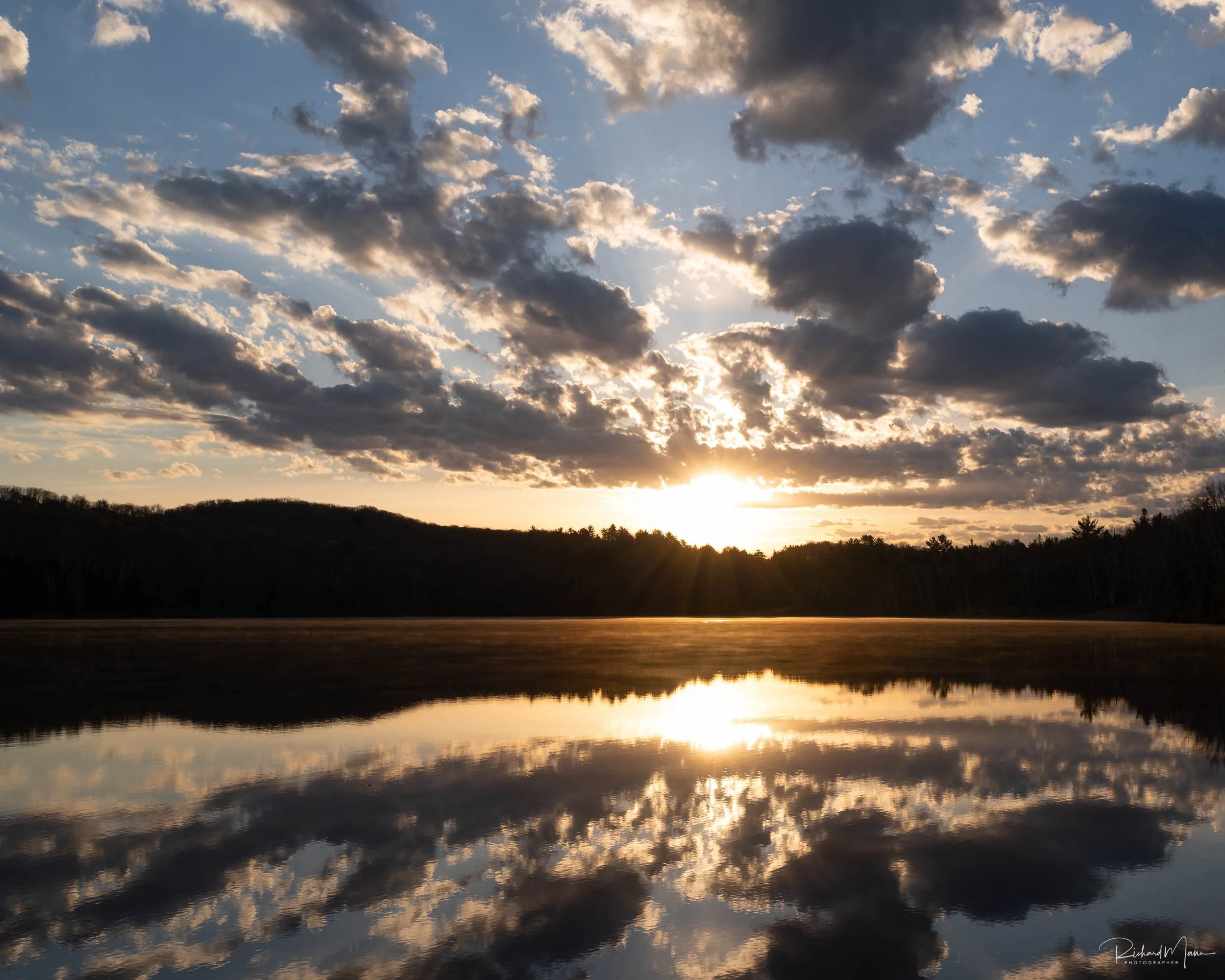 Dramatic sunrise on Arrowhead Lake