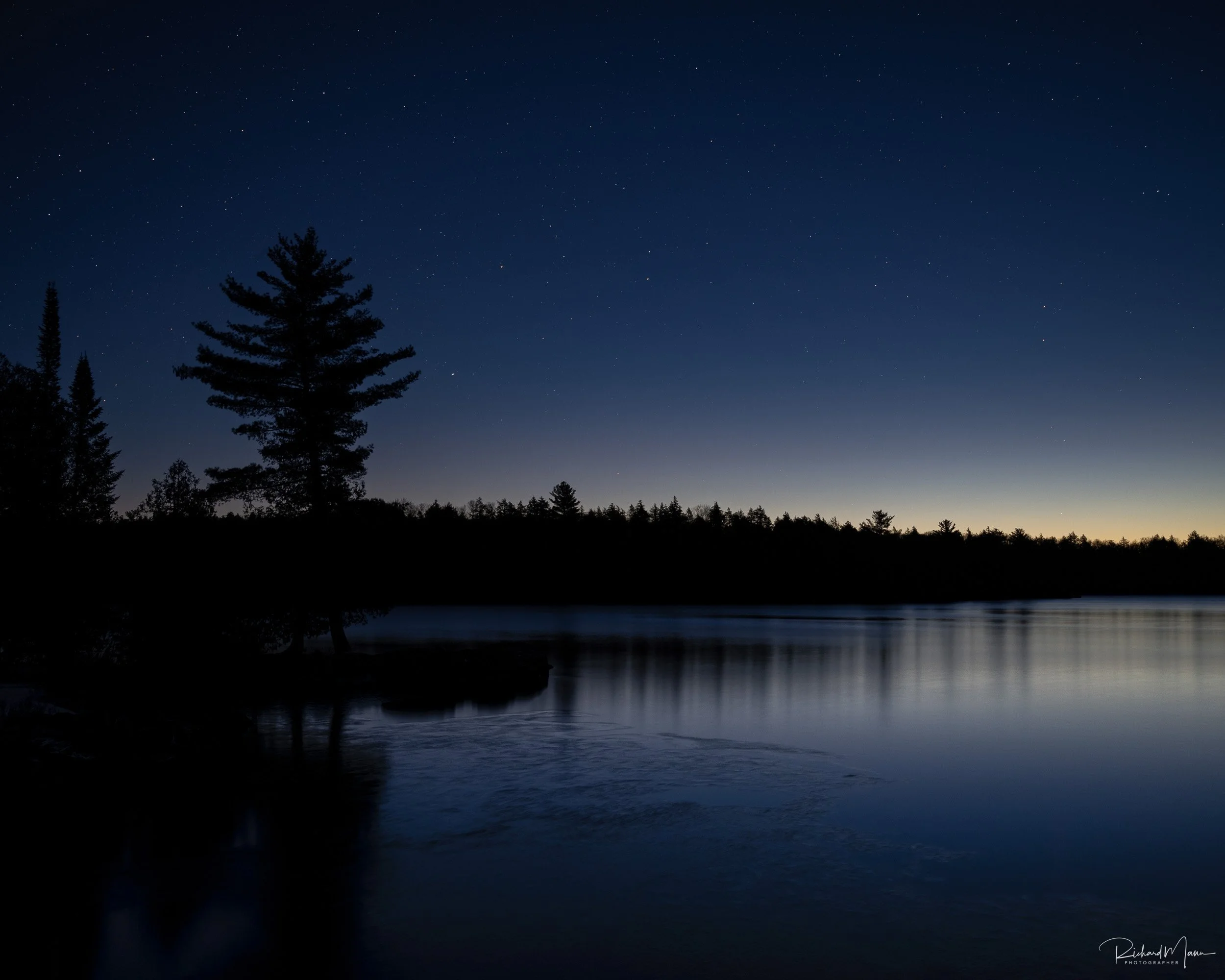 Blue hour on Smoke Lake in Algonquin Park