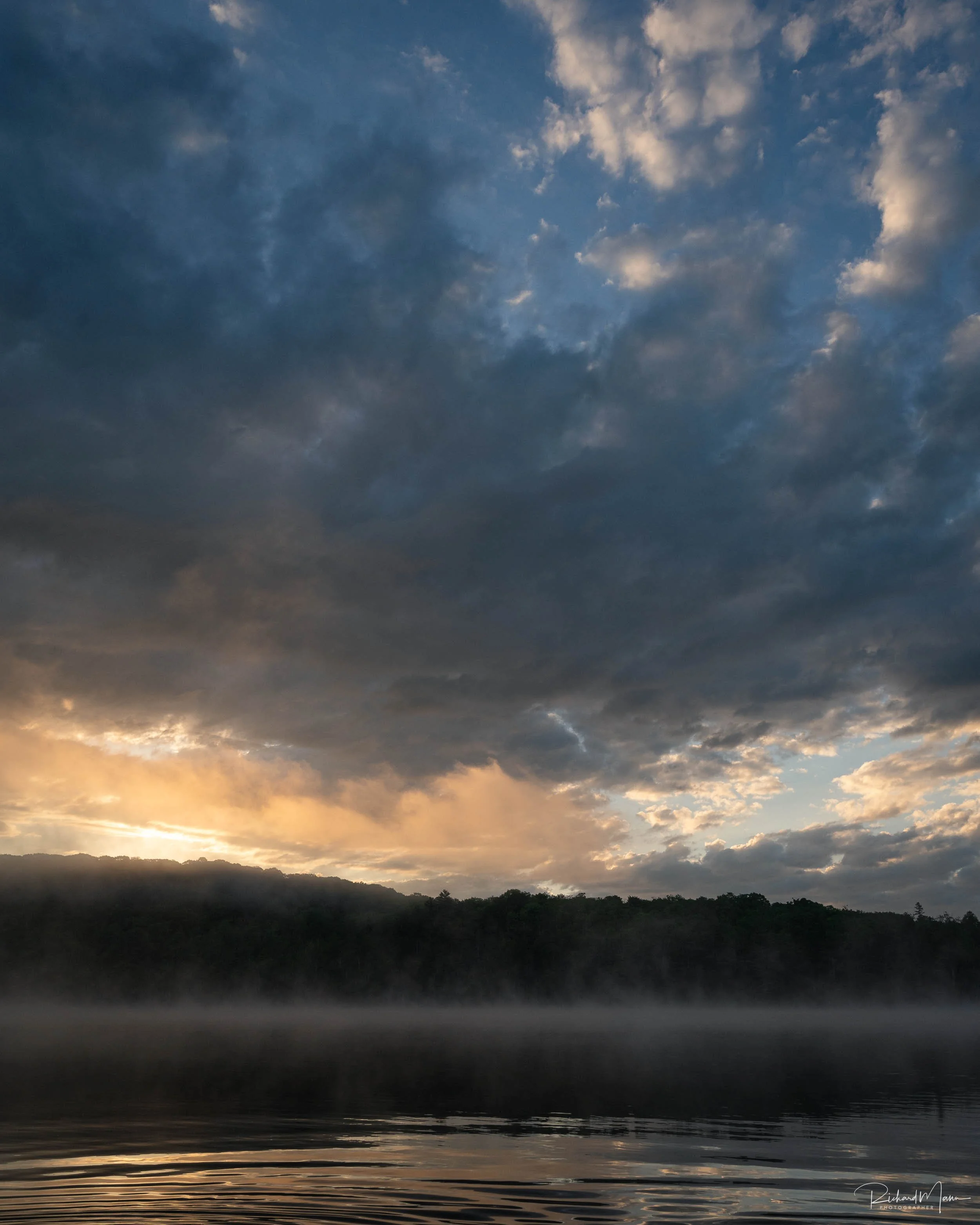 Early morning drama in the sky on Arrowhead Lake