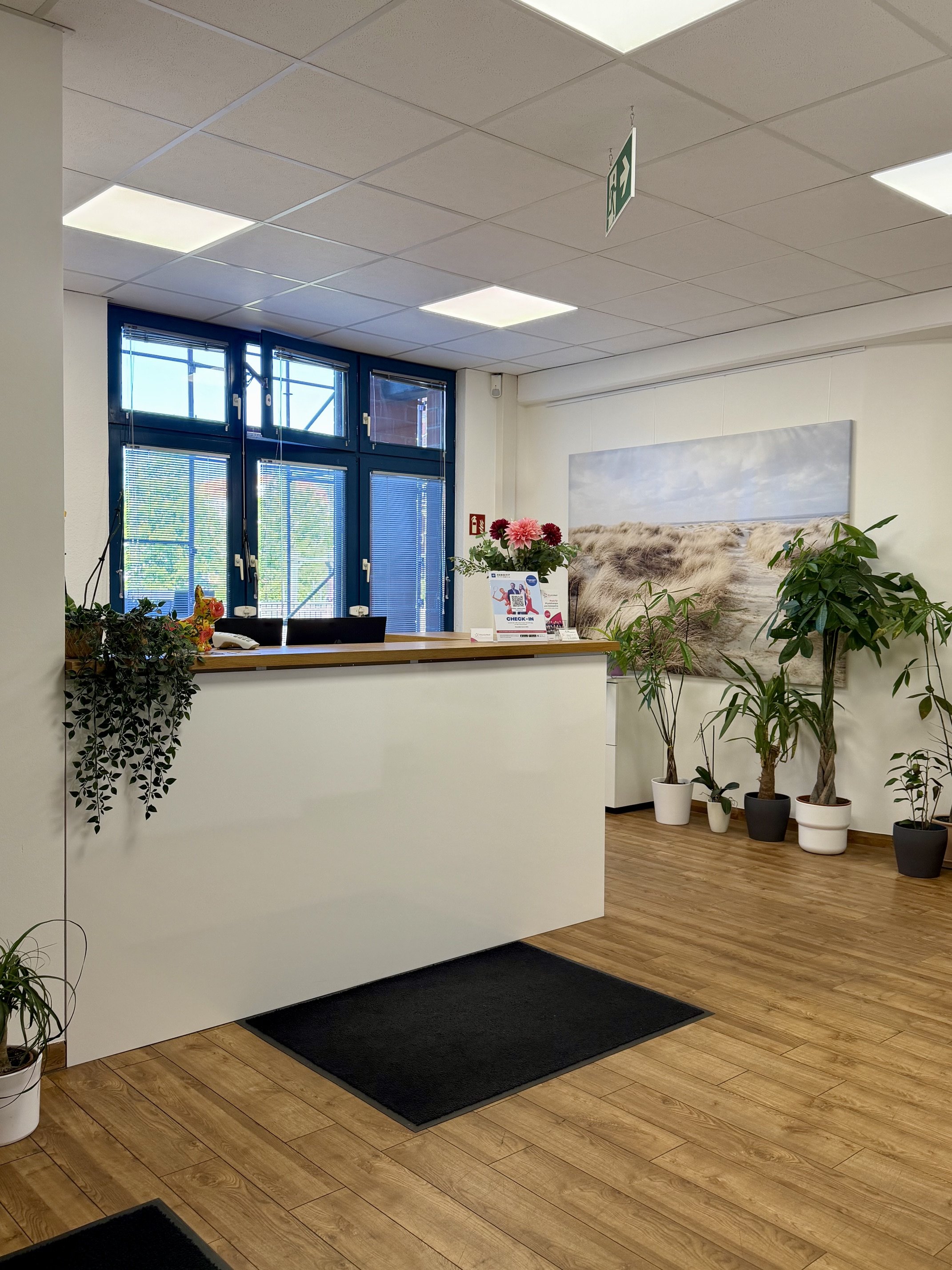 Empfang der Physiotherapie-Praxis PhysioMed Kiel an der Holtenauer Straße