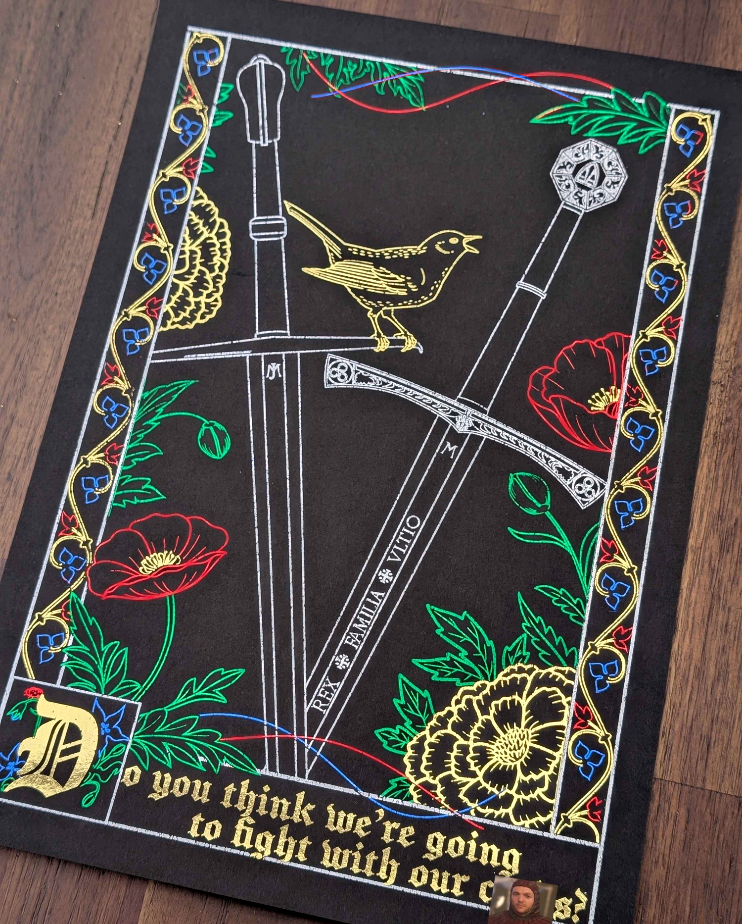 Crossed Sword Foil Print: Do you think? variant