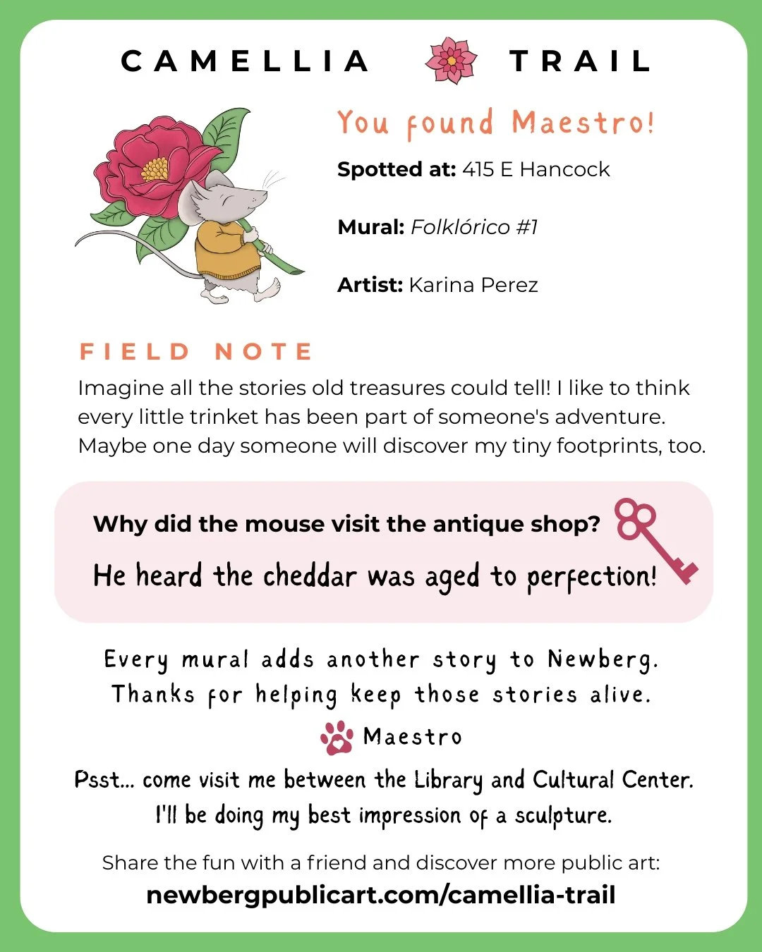 Folklorico 1 Digital Card with Field Notes and Mouse Joke