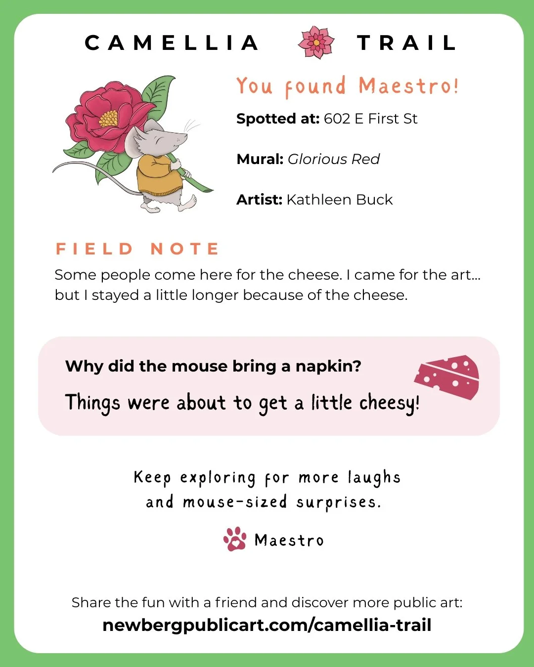Glorious Red Digital Card with Field Notes and Mouse Joke