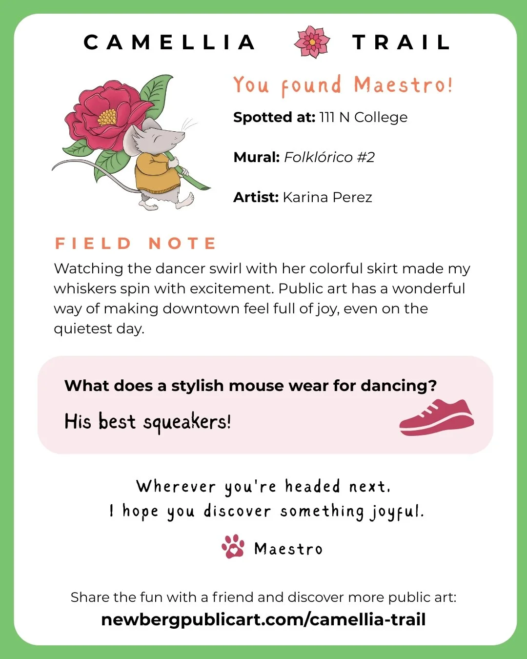 Folklorico 2 Digital Card with Field Notes and Mouse Joke