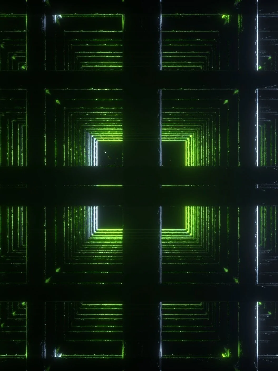 Abstract green lighting pattern representing cybersecurity solutions by Automated Systems