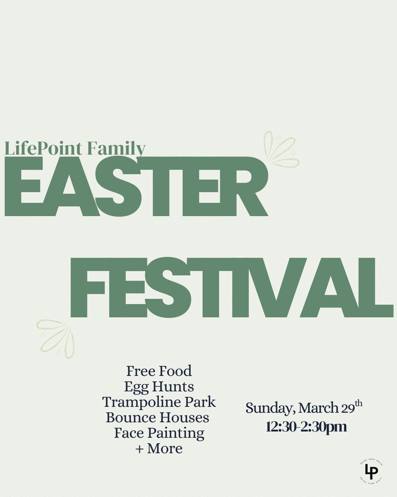 Last reminder, folks!! LP Family Easter festival happening TOMORROW!! Can&rsquo;t wait to celebrate with everyone!🙂