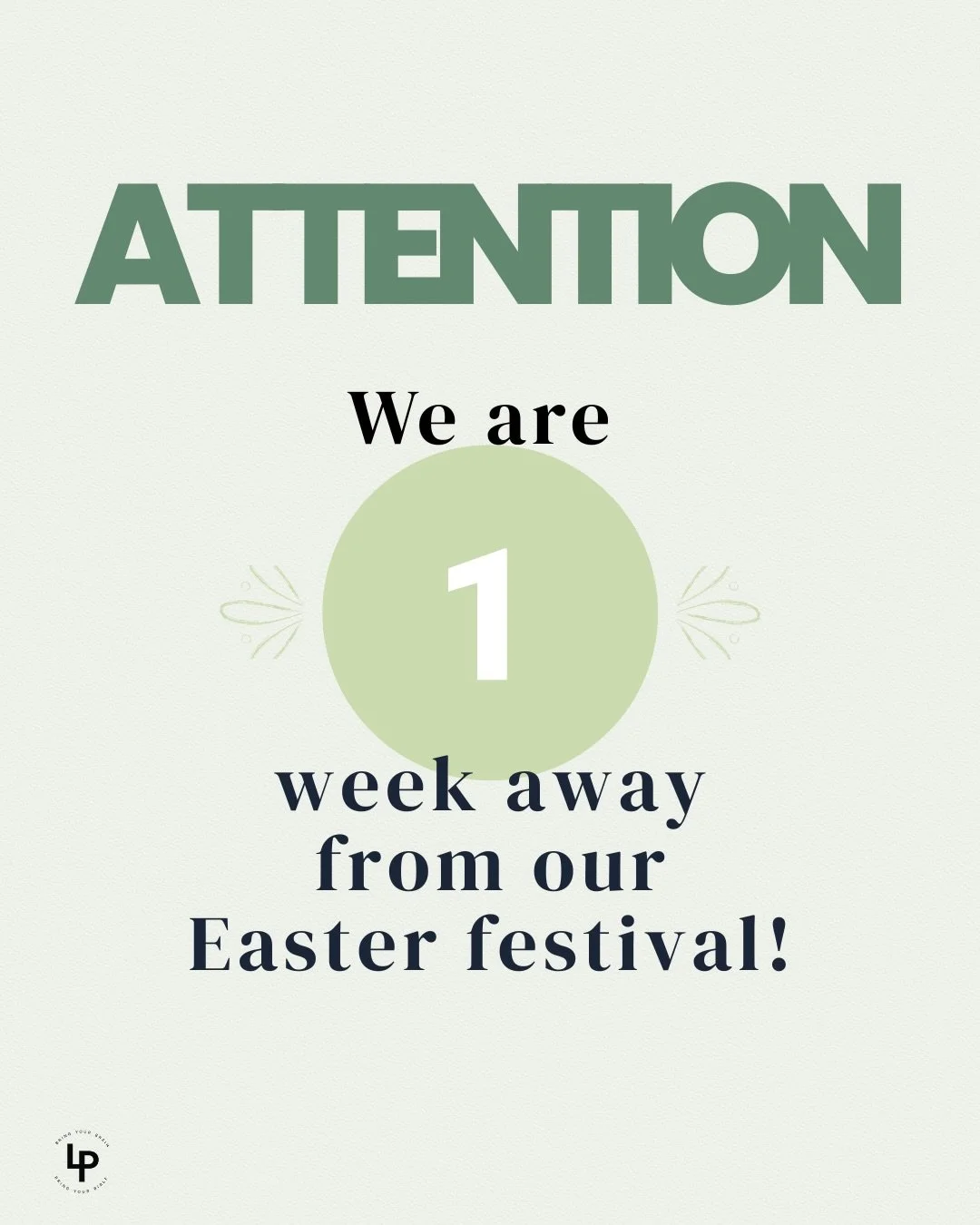 **Reminder:** The LP Family Easter Festival is happening NEXT SUNDAY, March 29th from 12:30&ndash;2:30 PM! Check out the post for all the details.

If you&rsquo;re interested in volunteering or signing up to bring a dessert for the competition, you c