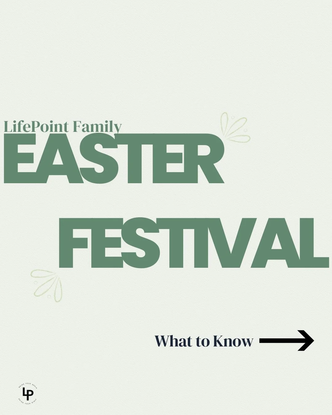 Join us for our LifePoint Family Easter Festival, Sunday, March 29th from 12:30-2:30pm! More details in the post, just swipe to the left!