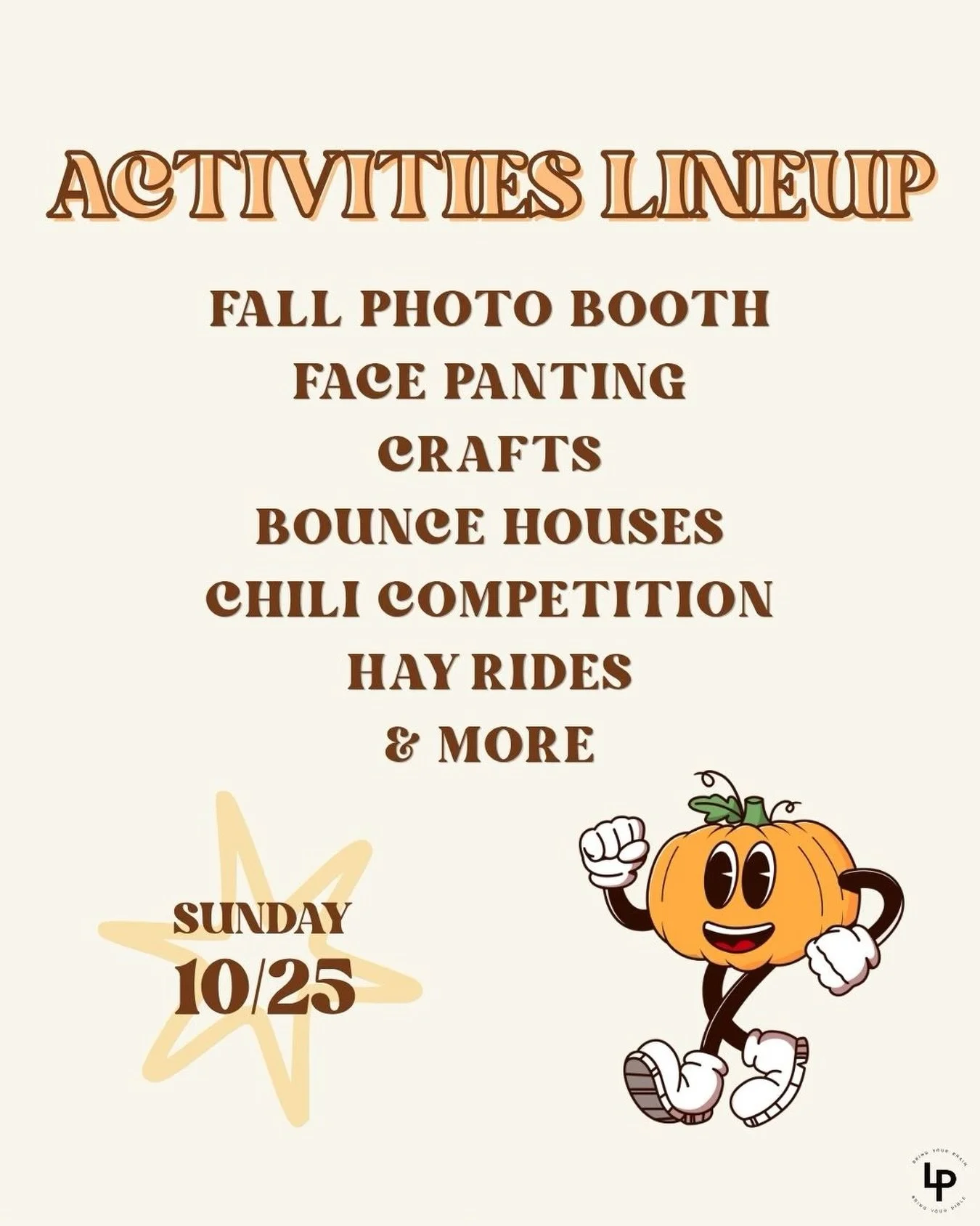 Fall fun is calling! 🍂 From bounce houses and hay rides to face painting, crafts, a fall photo booth, and our chili competition, there&rsquo;s a little something for everyone!
 Mark your calendars for the Family Fall Festival on Sunday, October 25! 