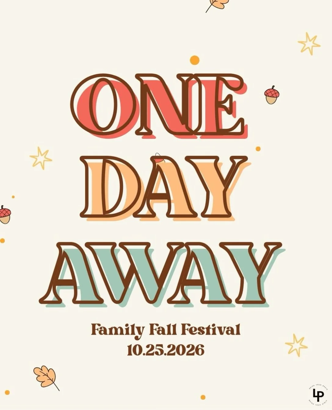 Tomorrow is our Family Fall Festival, and we are SO excited!

  Grab the family, text that friend you&rsquo;ve been meaning to invite, and get ready for a day full of fun, food, and fellowship. 

See you there!