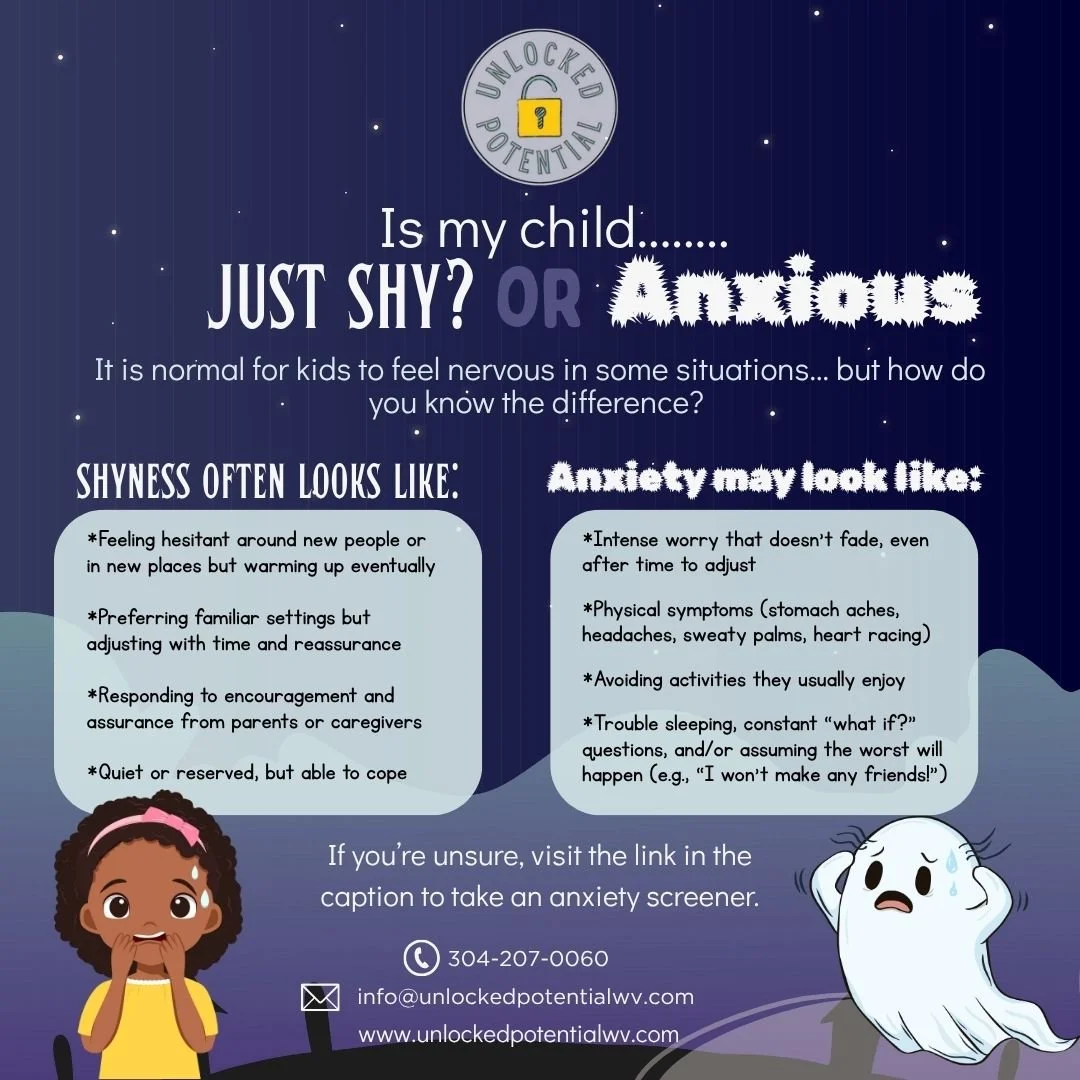 It's spooky season 👻 and we all know there's nothing spookier as a parent than to see our child struggle. If you've been asking yourself "is this normal?" when you see your child interacting with new people and going new places, here are s