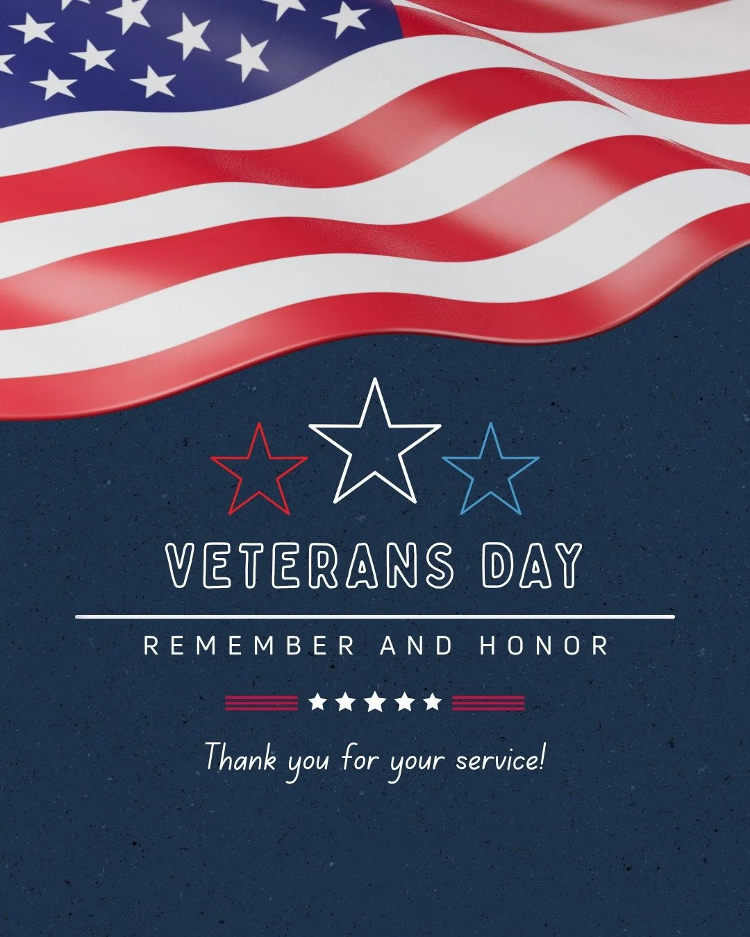 On this Veterans Day, we pause to honor the bravery, resilience, and sacrifice of those who&rsquo;ve served our country.
May we never take your service for granted. 🇺🇸
#VeteransDay #HonorThem #ForeverGrateful