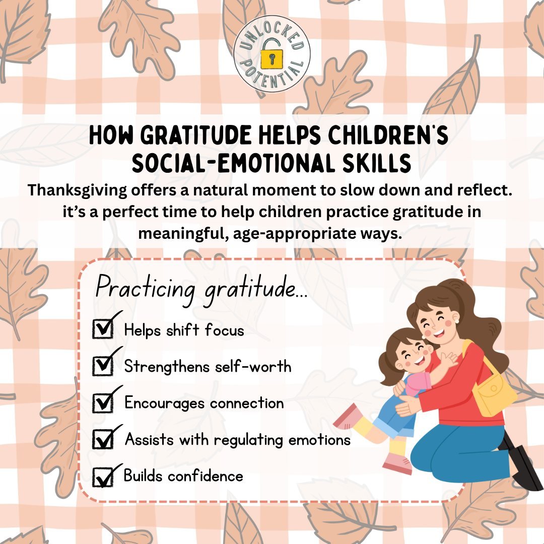 Gratitude isn&rsquo;t just a holiday tradition. It&rsquo;s a powerful way to help children grow empathy, build confidence, and connect with others! 

🔐🆙

 #ForeverGrateful #momlife #parentinglife #autismacceptance #ADHD #adhd #NCWV #thanksgiving #g
