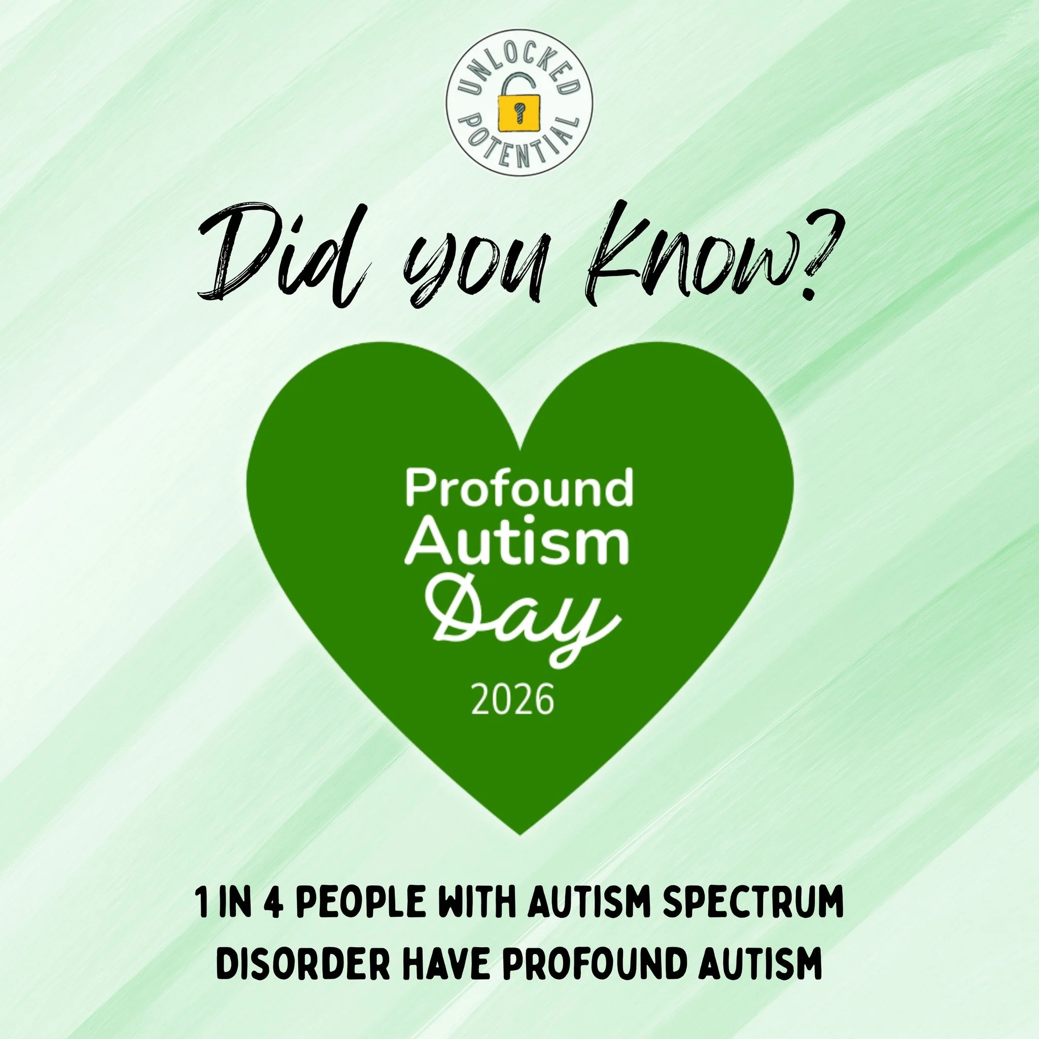 We are proud to support families and their loved ones who have Profound Autism today and every day. 💚

🆙🔐

#profoundautismawareness #profoundautismalliance #autismadvocacy #ncvw