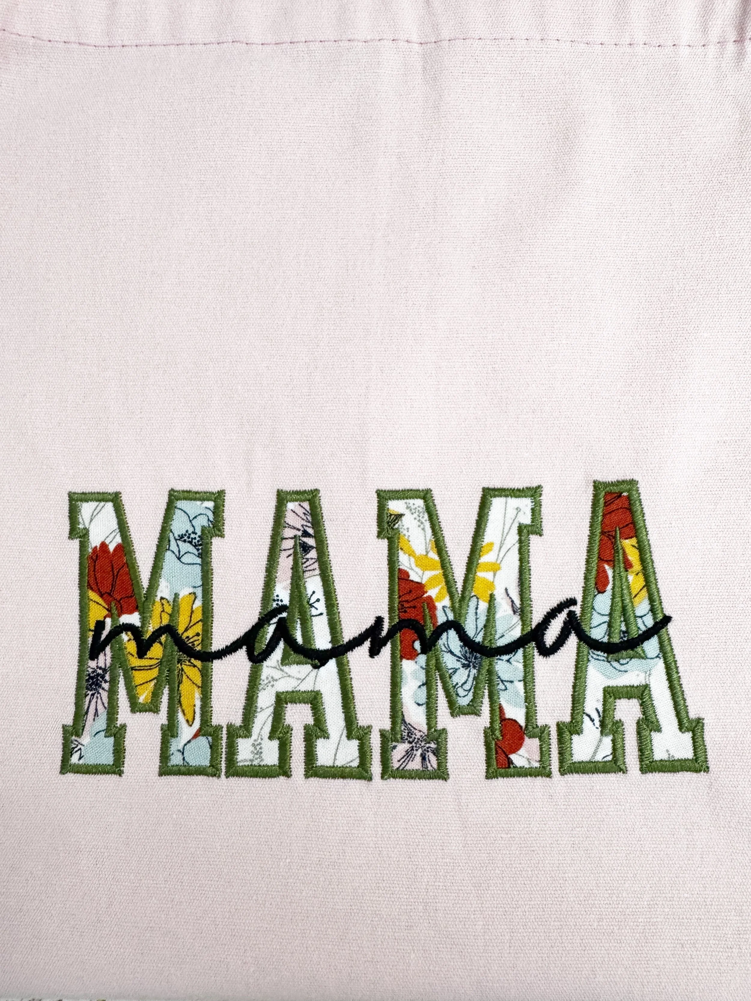 MAMA Appliquéd and  Embroidered Apron