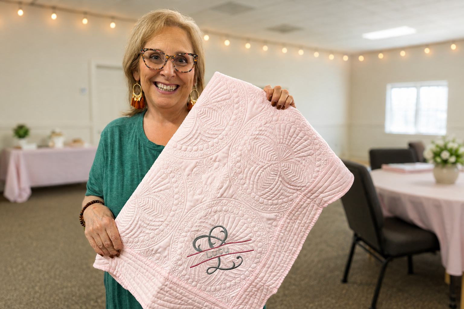 Personalized Heirloom-Style Baby Quilt | Embroidered Baby Gift