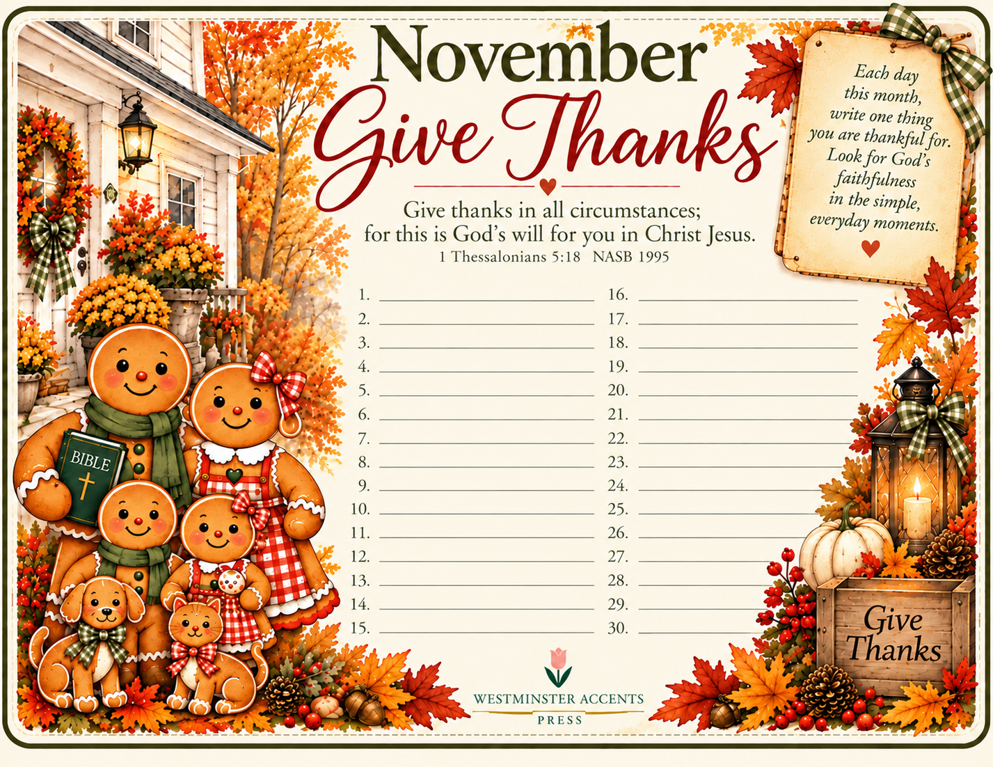 A Month of Thanksgiving: A Little Gift From Our Home to Yours