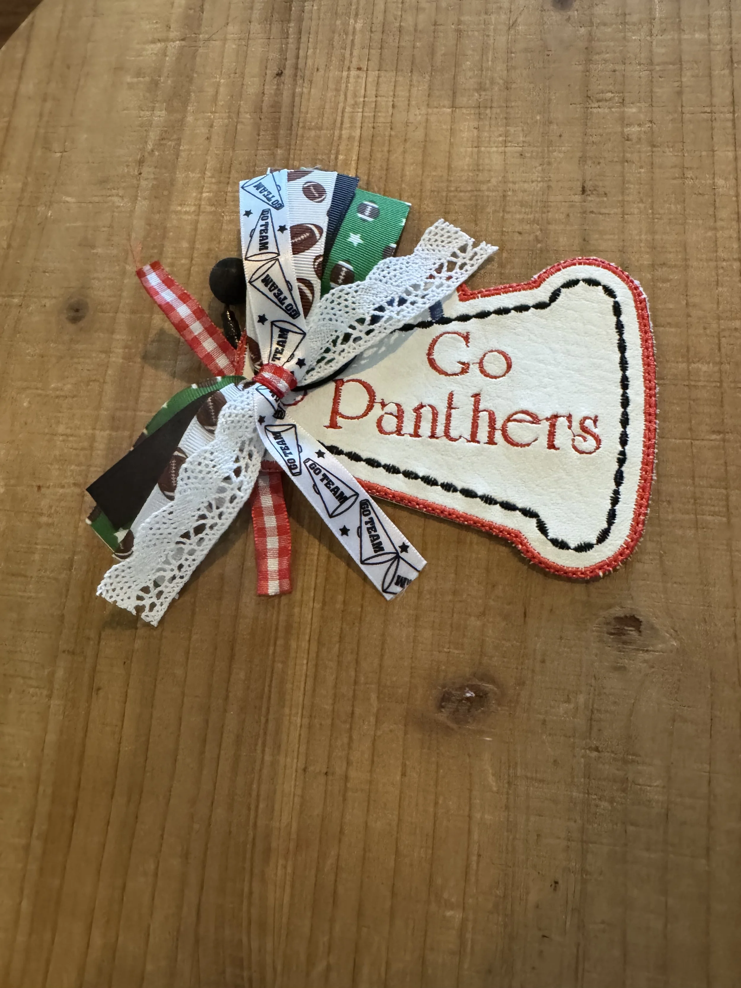 Megaphone Bag Tag With or Without Glitter and Vinyl Overlay, Personalized Sports Tag, School Spirit Charm, Cheer Tag