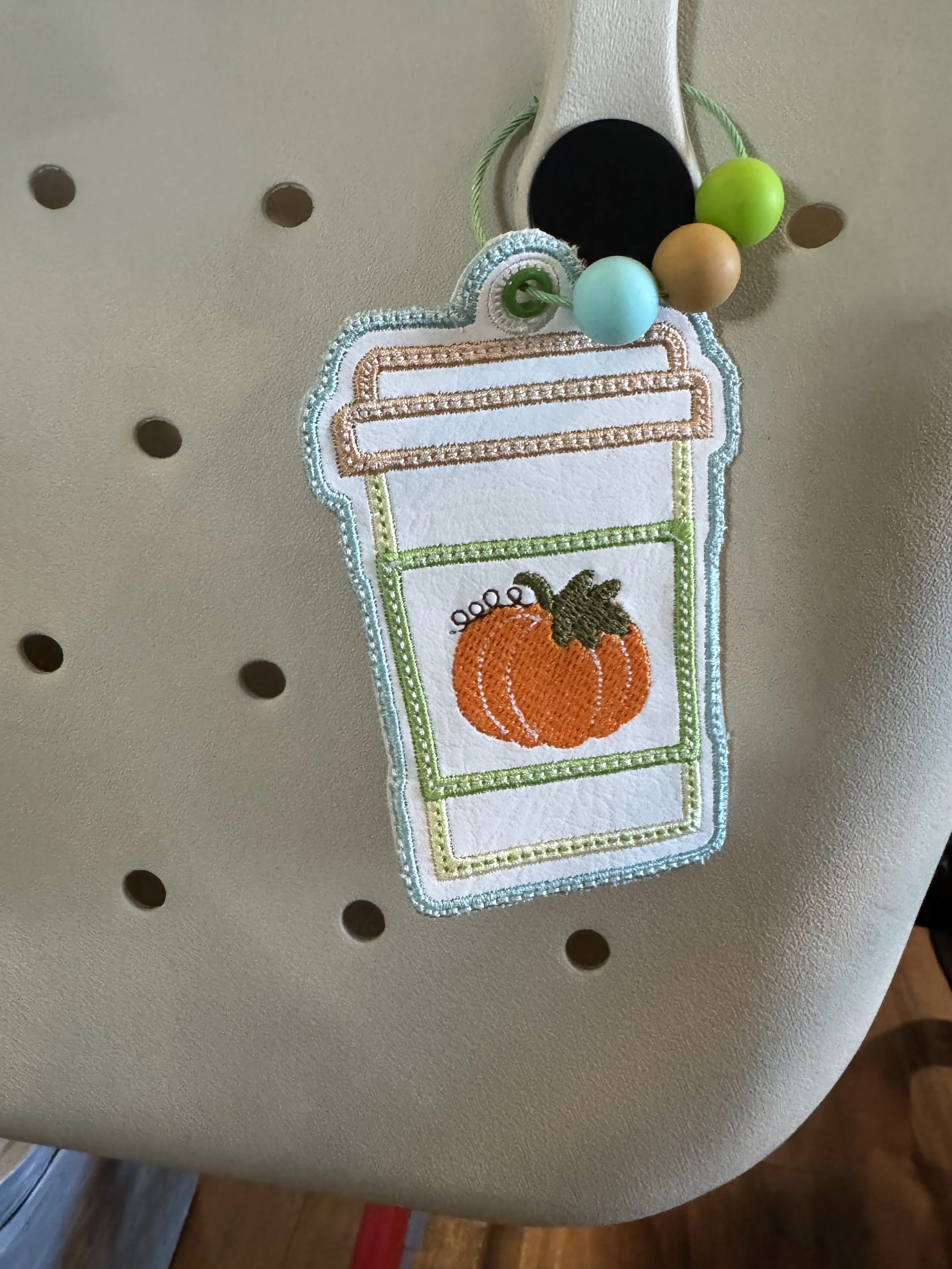 Pumpkin Spice Latte Bag Tag, Fall Bag Tag Charm, Pumpkin Spice Charm