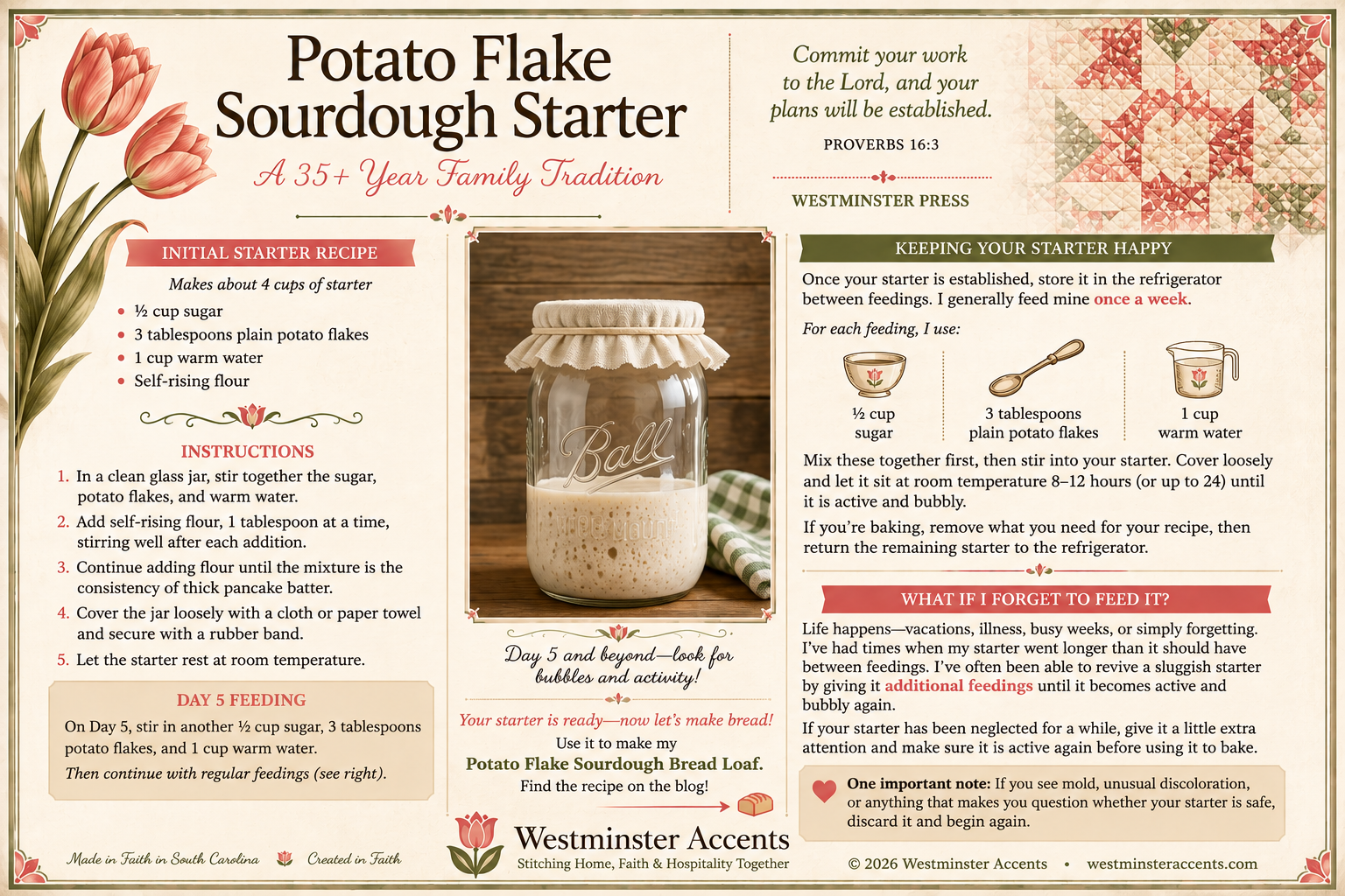 Potato Flake Sourdough Starter