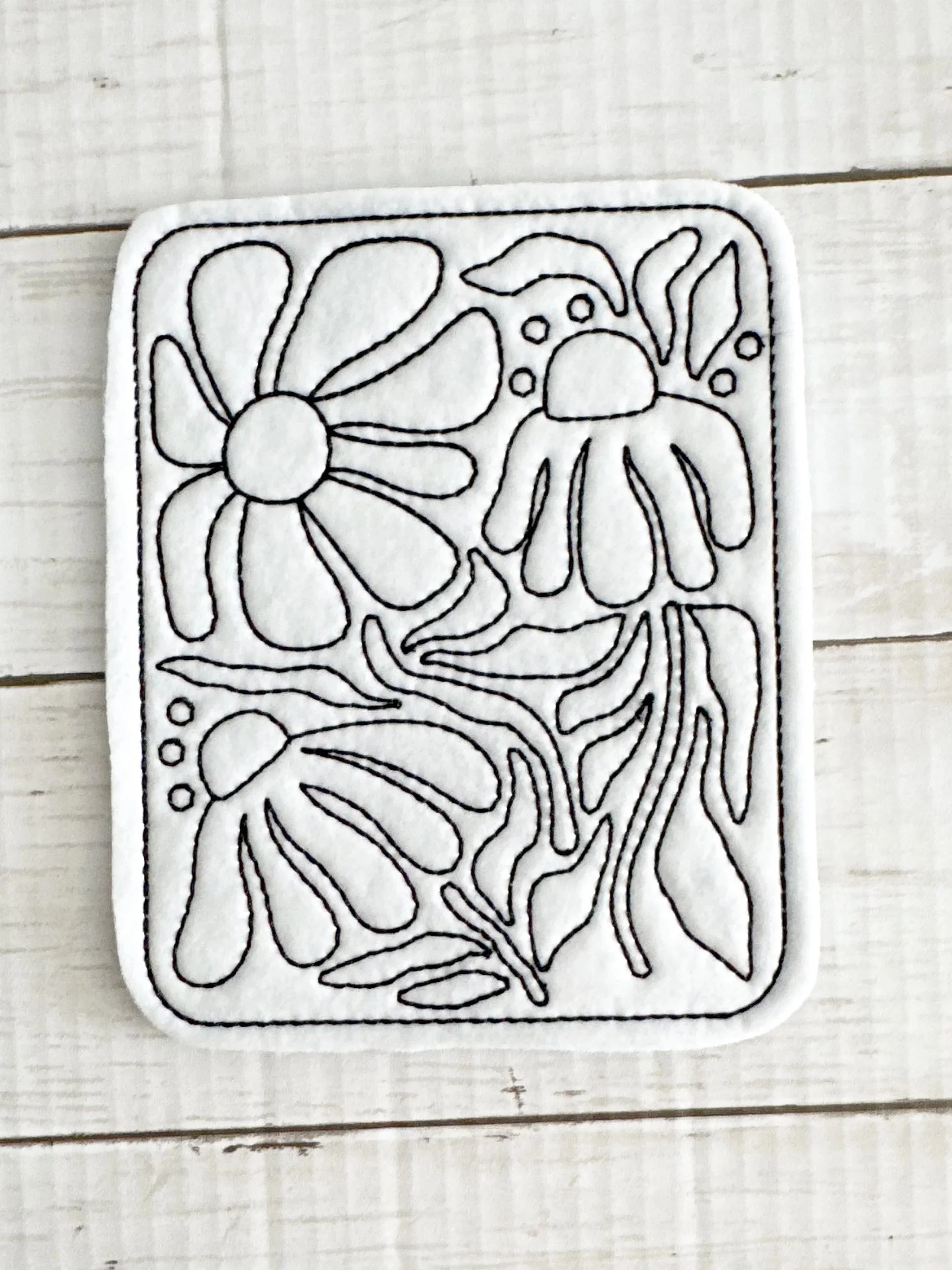 Busy Daisy Flower Color Cuties, Flat Coloring Cards, Erasable and Reusable Coloring Vinyl Sets