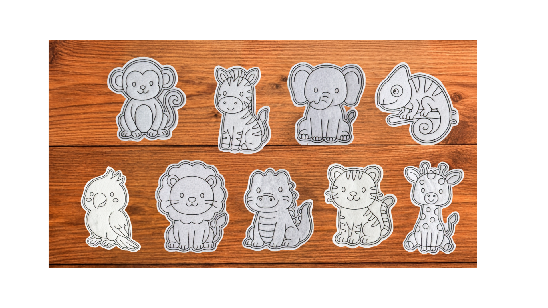 Jungle Animals Coloring Cuties | Choose Your Reusable Animal Coloring Activity