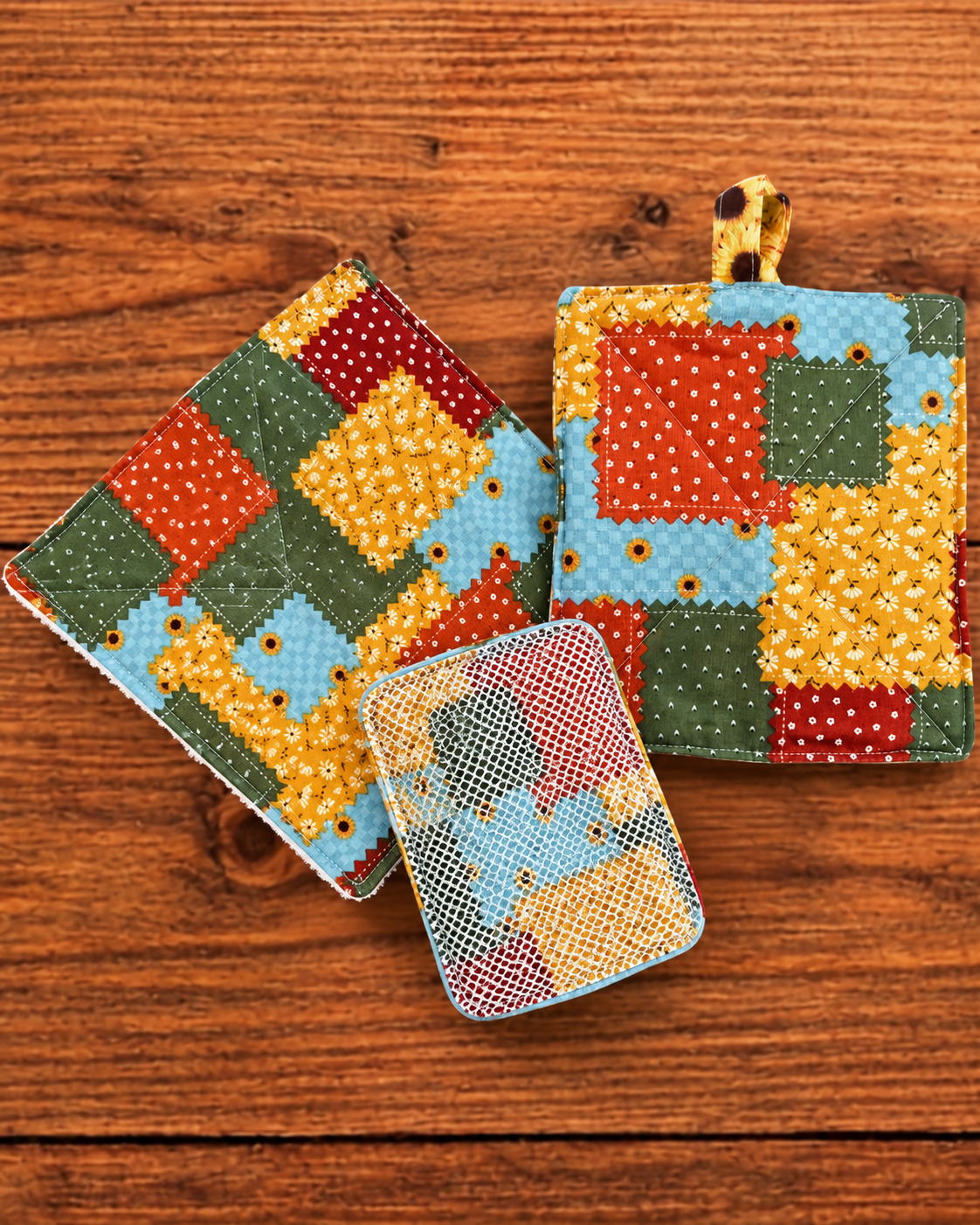 Fall Patchwork Kitchen Essentials Trio