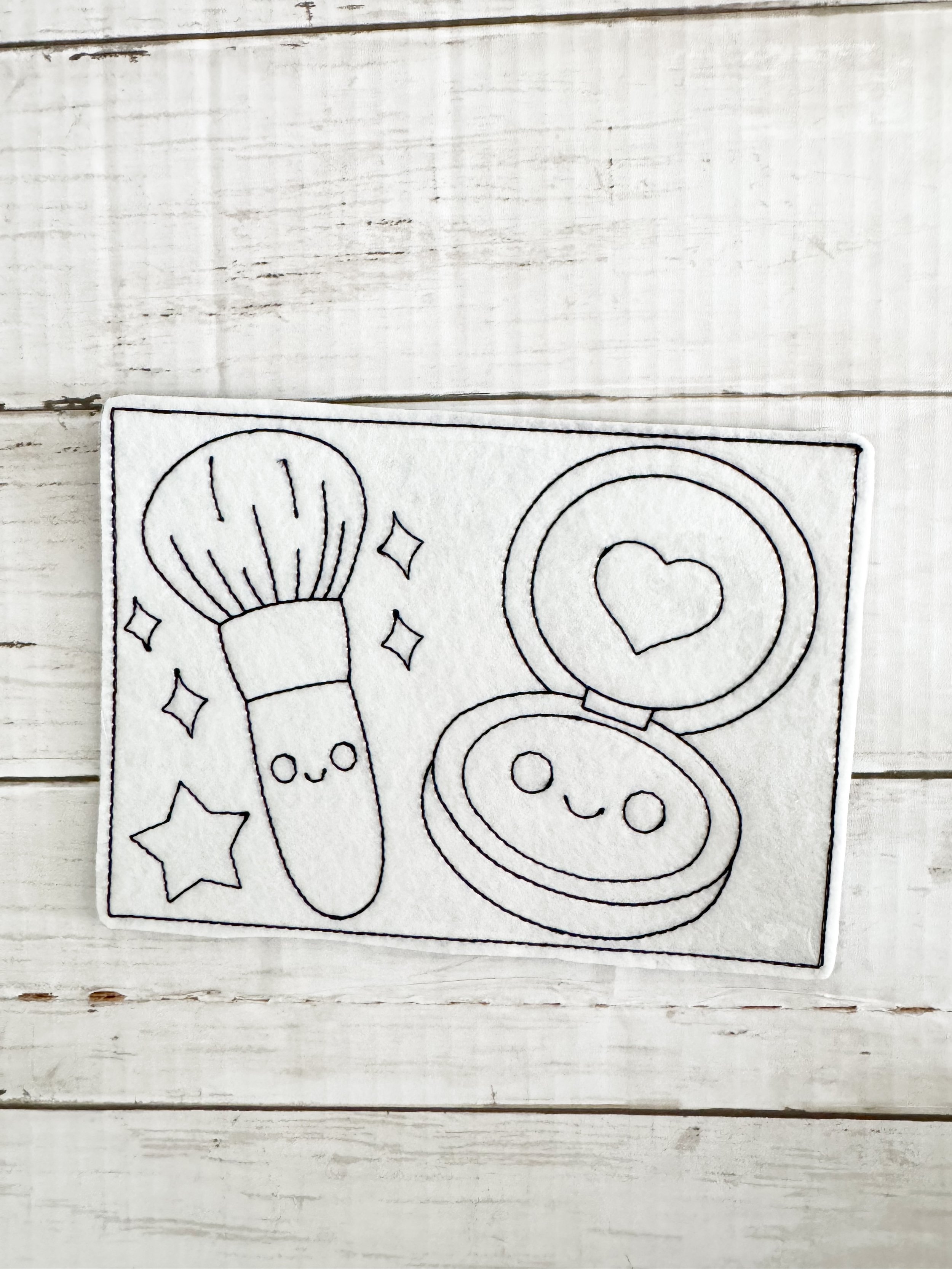 Individual Makeup Color Cuties, Flat Coloring Valentines Cards, Erasable and Reusable Coloring Vinyl Sets