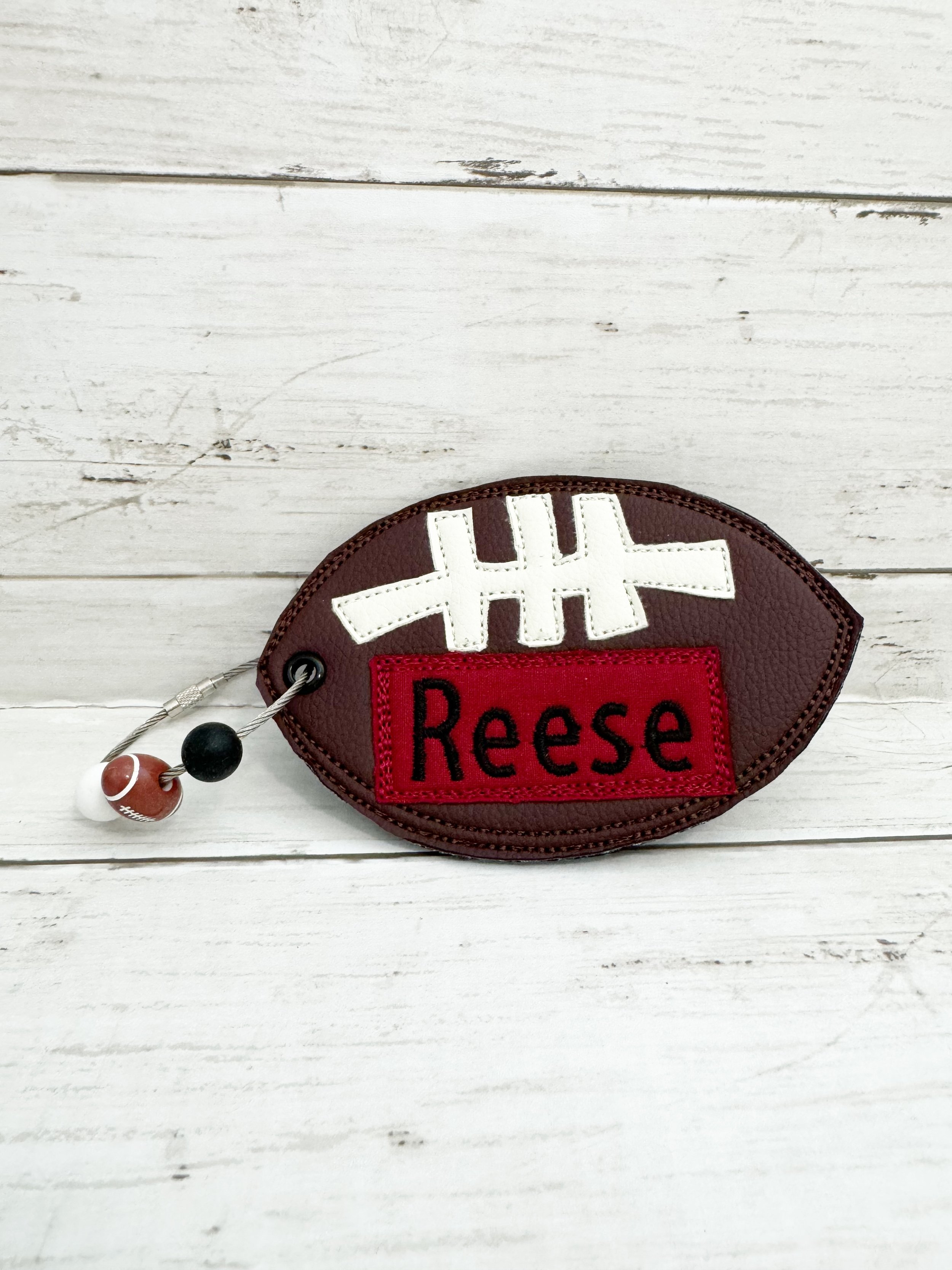 Bag Tag - Football Personalized Name tag for Book bags, totes, Bogg bags etc.
