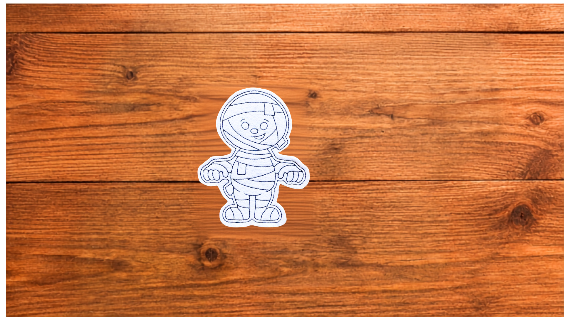 Reusable mummy Halloween Coloring Cutie handmade activity for kids
