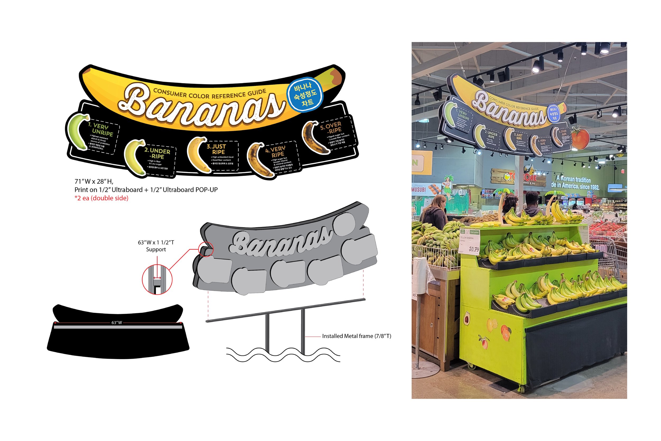 Banana Information Signage, H Mart Plano, 2022