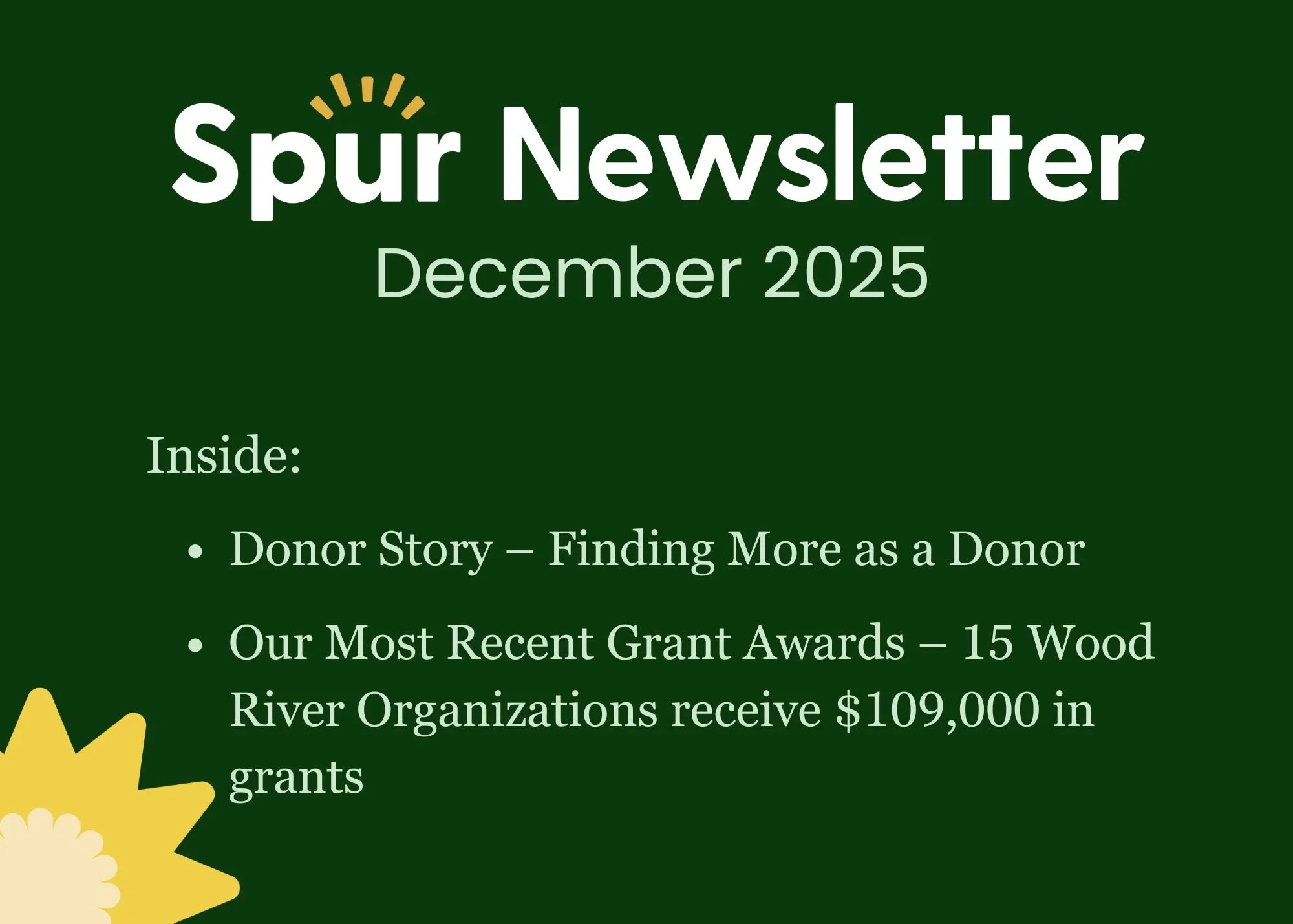 Spur Newsletter - December 2025