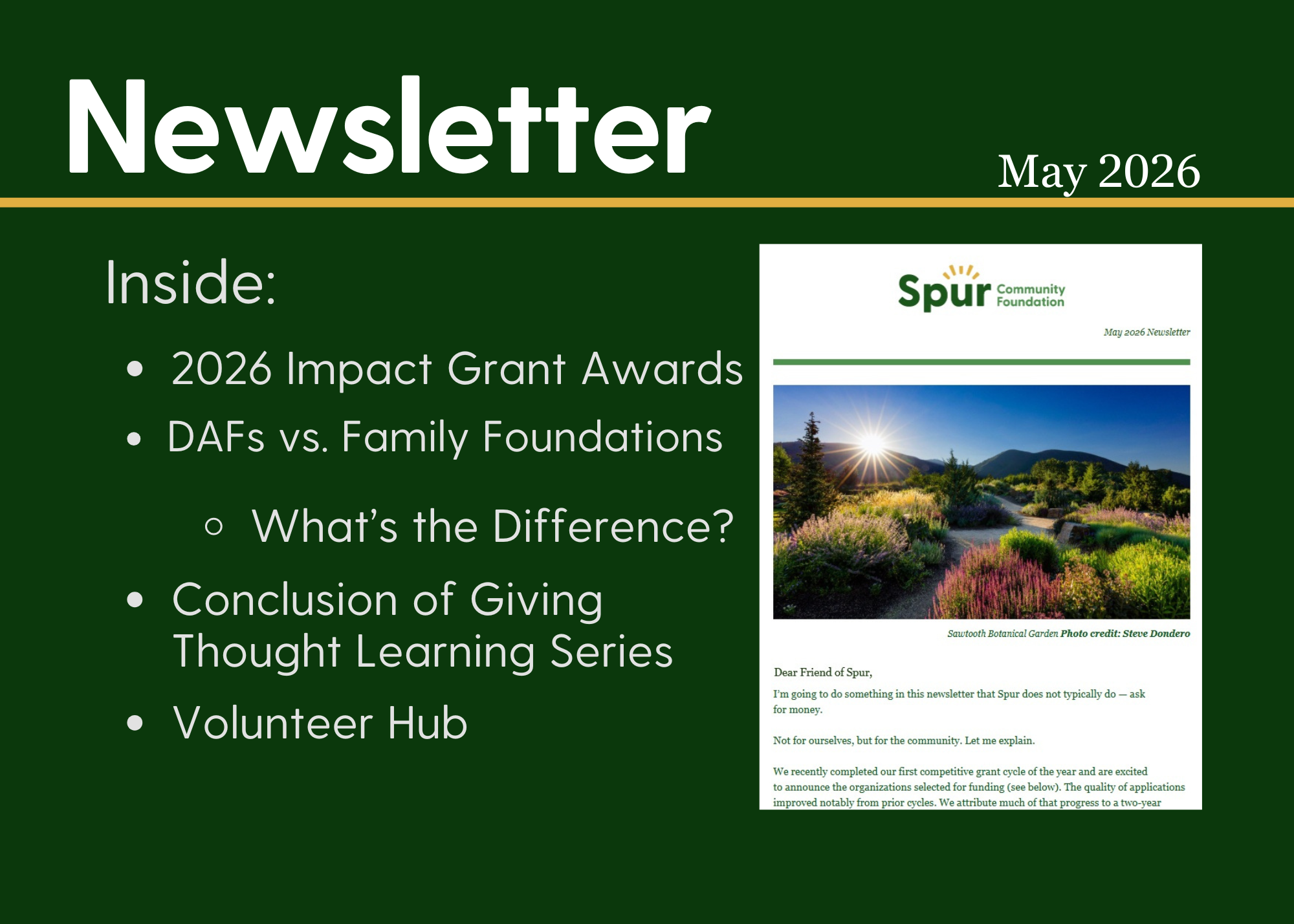 Spur Newsletter - May 2026