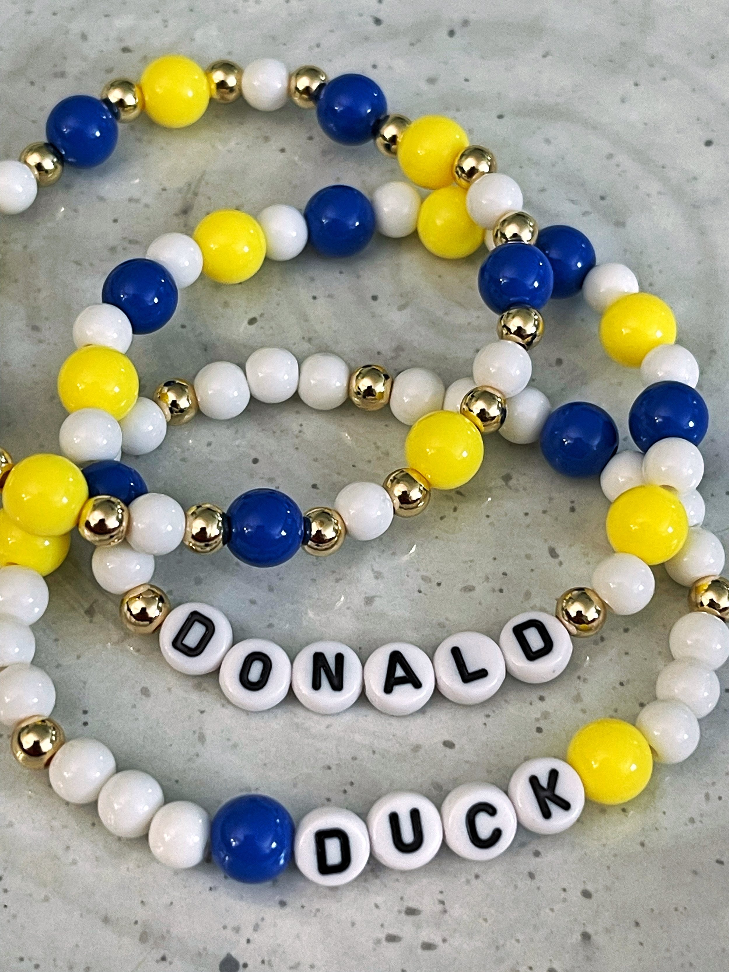 Handmade Non-binary Duck Bracelet 8mm Glass Beads LGBT Resin New  Nickel-free | eBay