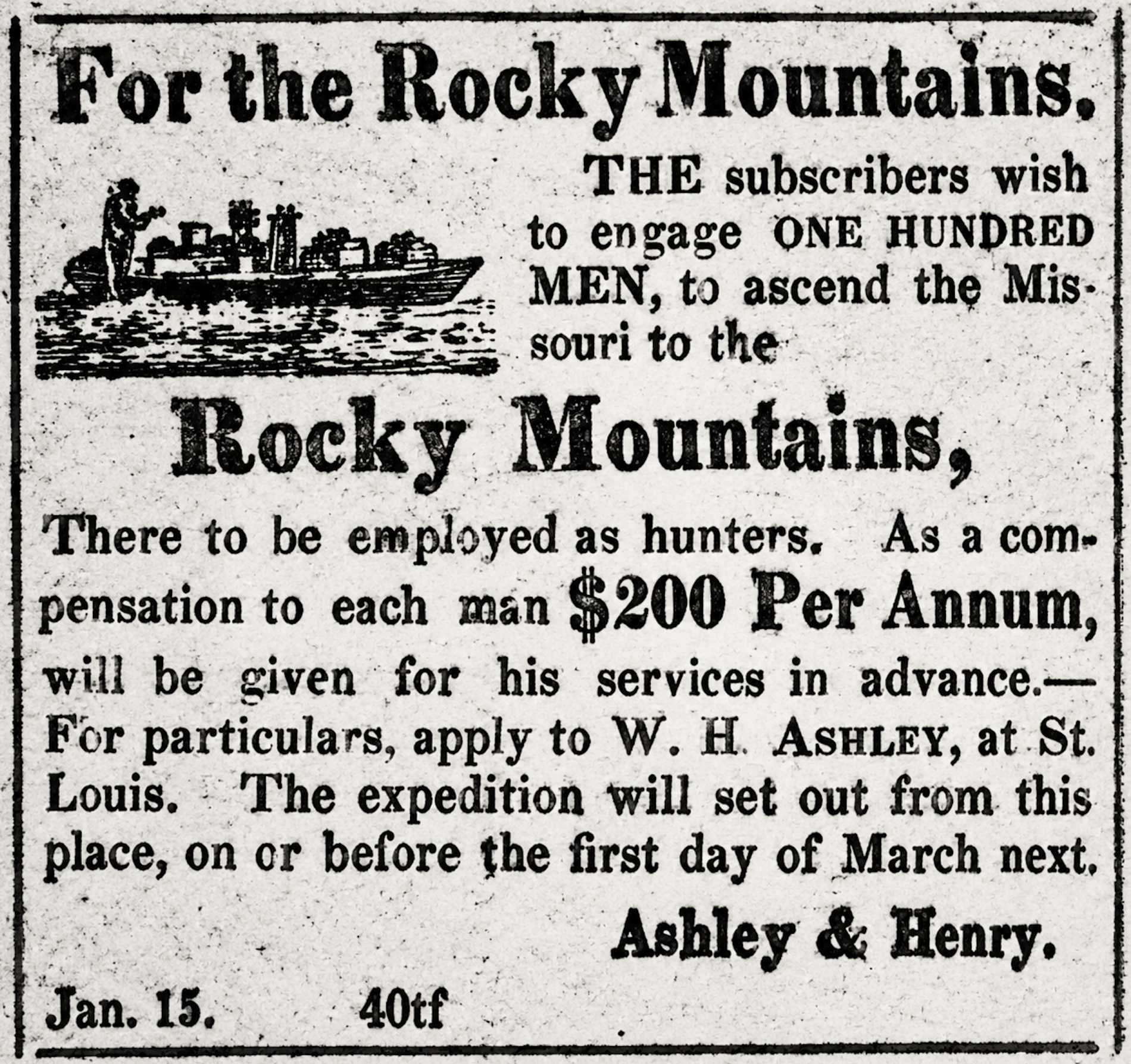 Who Were Ashley’s Hundred? The Men Who Created the Mountain Man Era