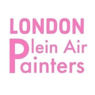 Text reading 'London Plein Air Painters' in pink letters on a white background.