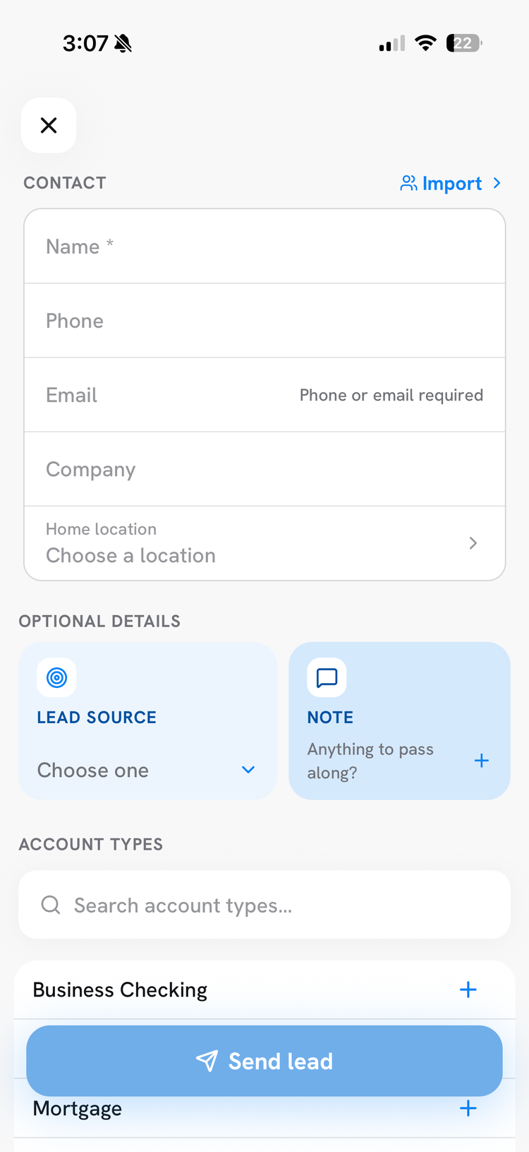 BountyX new lead submission form