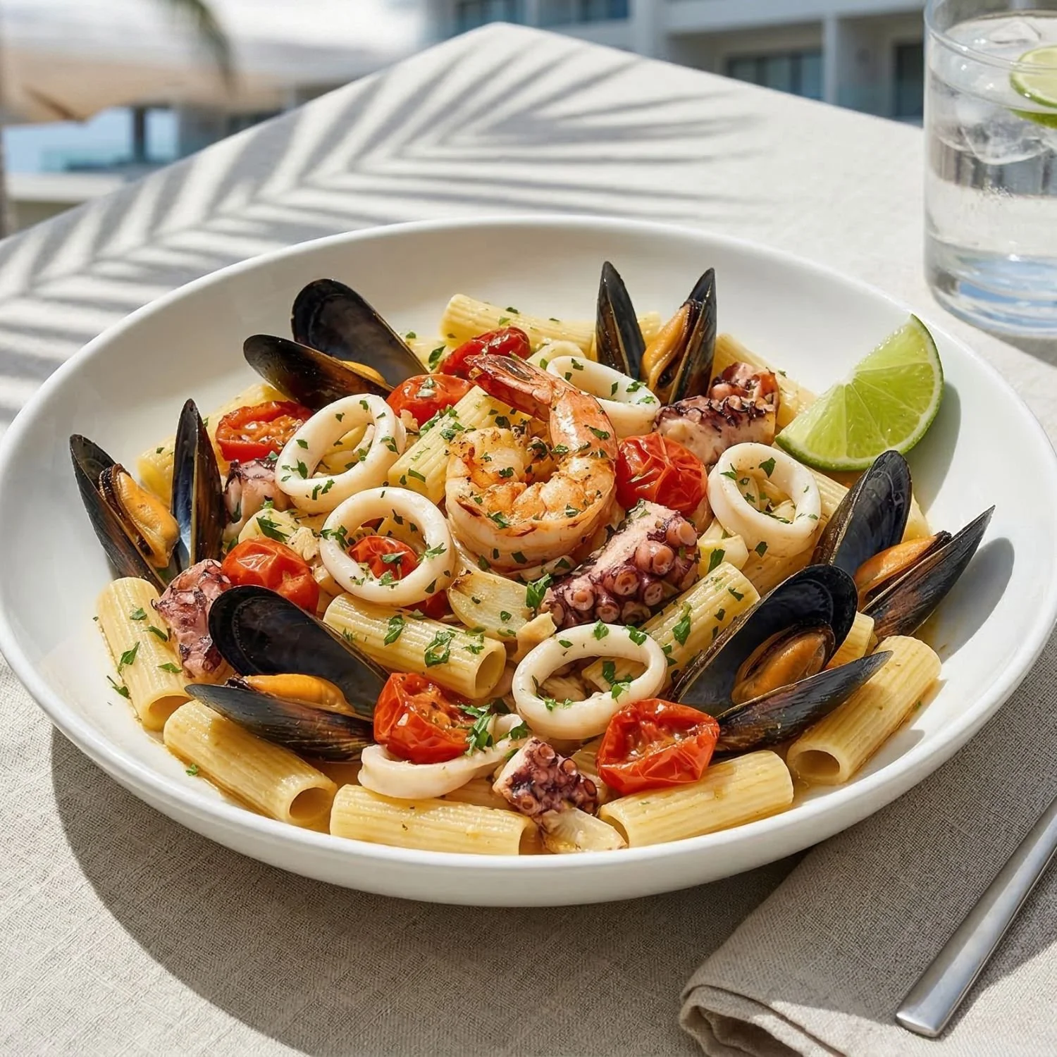 Pasta en Salsa de Pescado y Mariscos: Receta Auténtica Italiana