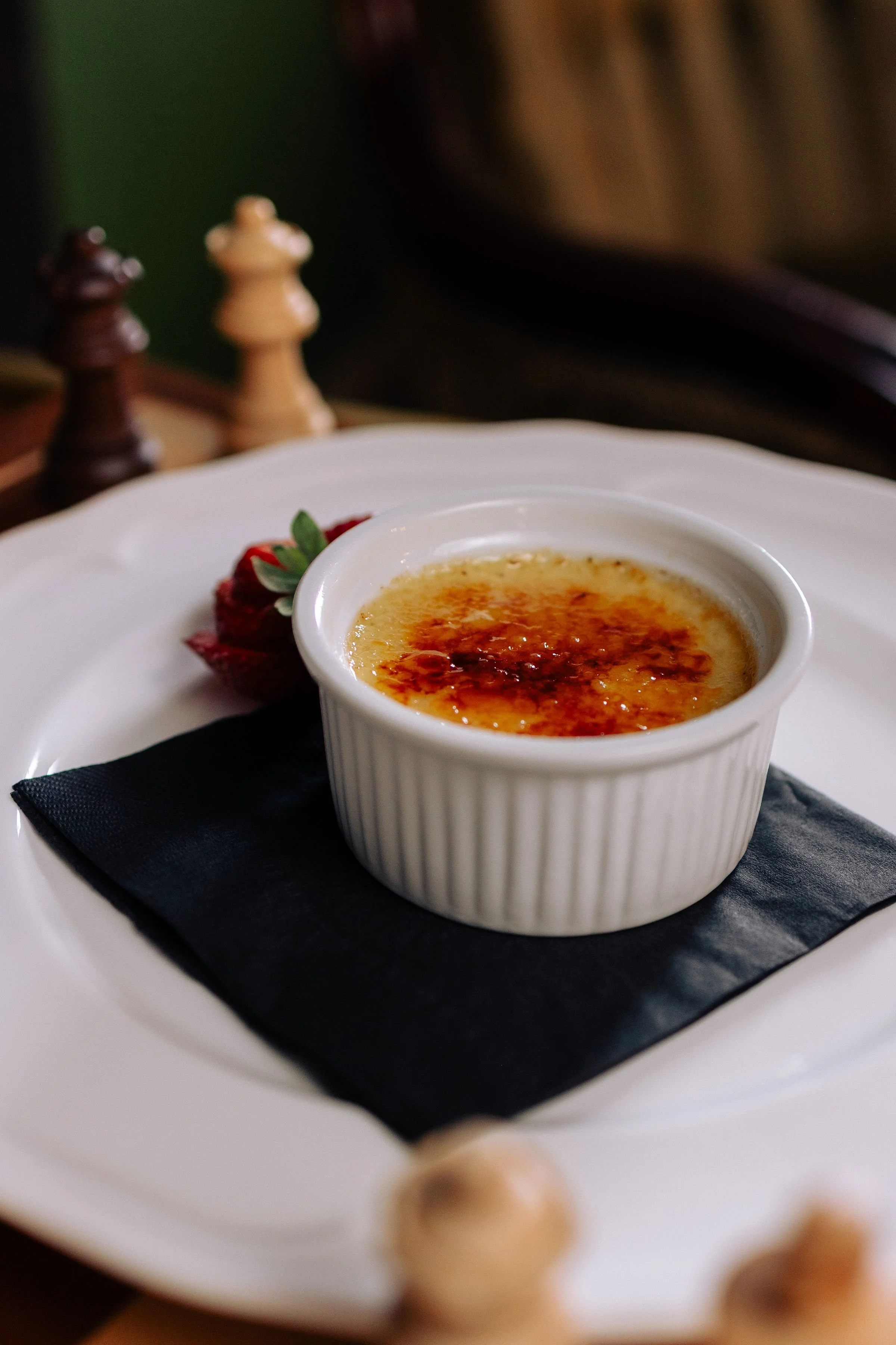 Bourbon-Vanilla Creme Broulee dessert