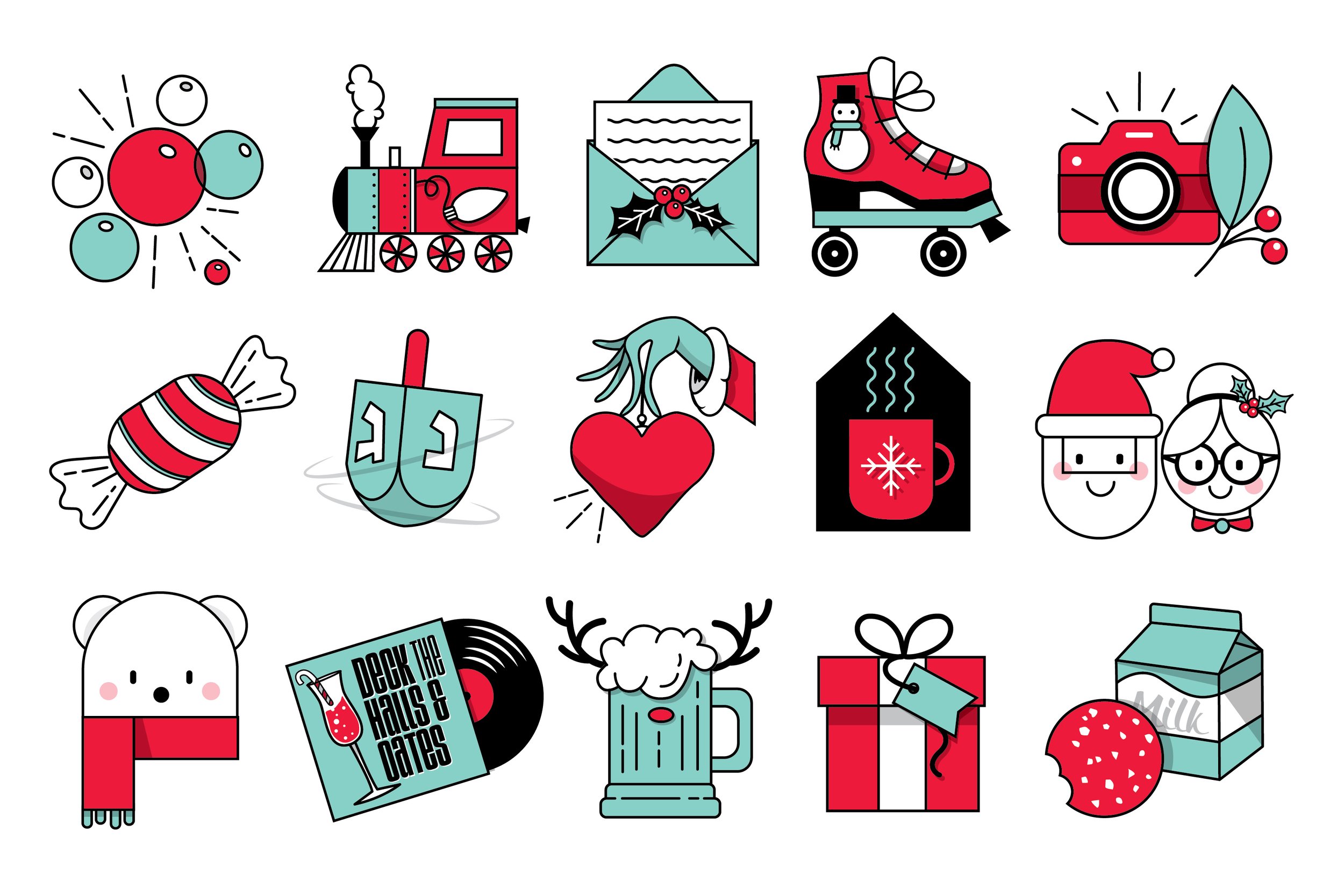 destination south / holiday icons