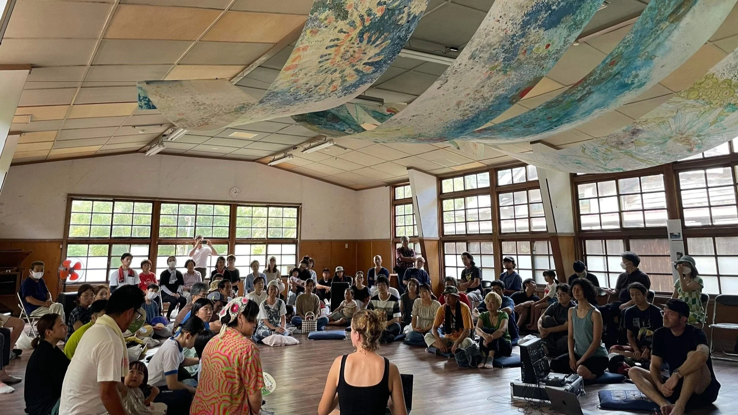 THE EXTENDED ENVIRONMENTAL RECORD. Mind Trail Festival, Toge no Manabiya, Former Hirohashi Elementary School, Shimoichi, Nara, Japan. September 2023