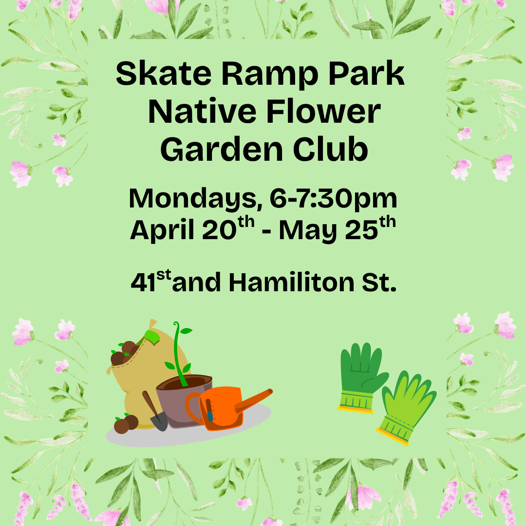 Skate Ramp Park Native Flower Garden Club