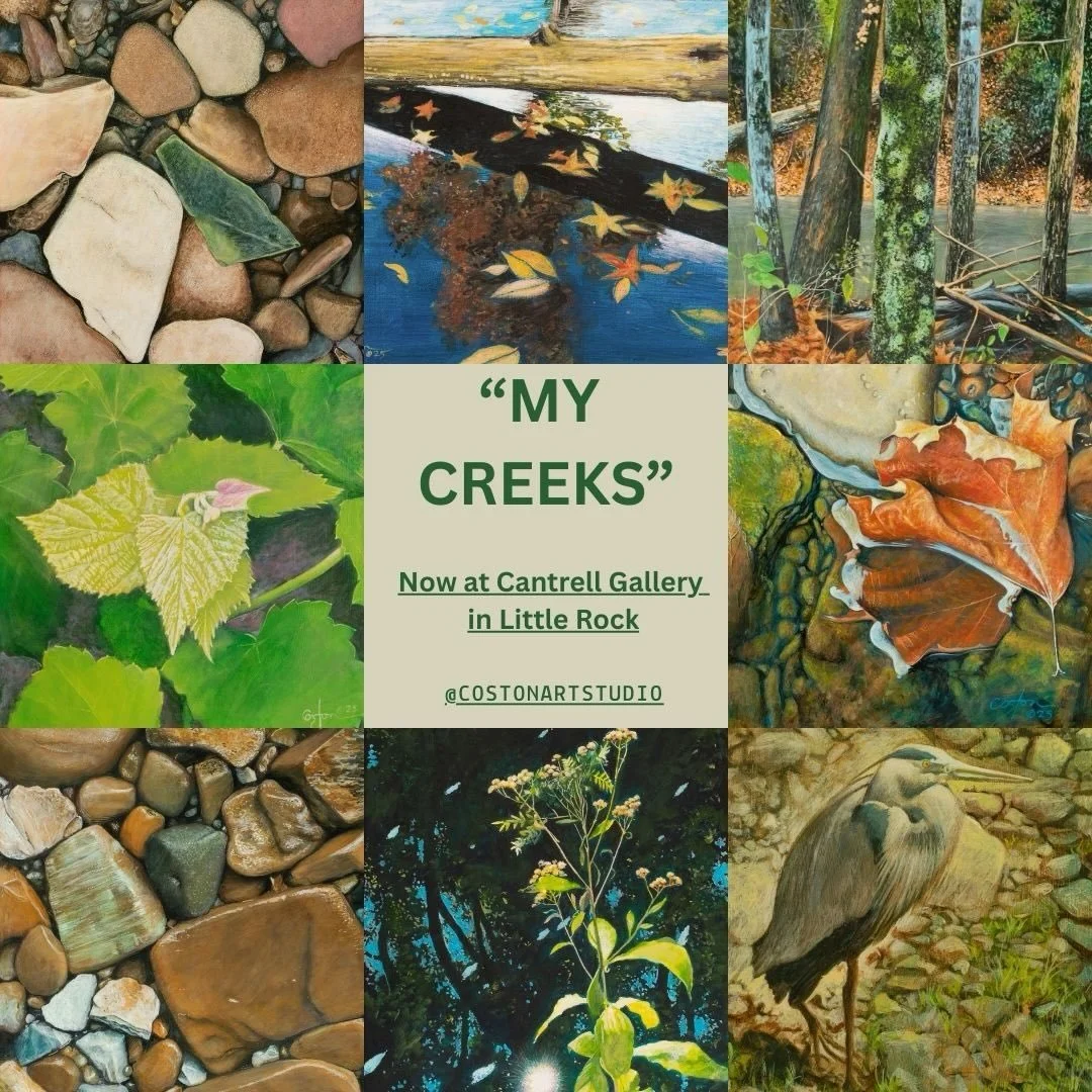 Good news! We&rsquo;ve rescheduled the artist reception for&nbsp;my&nbsp;latest show, &ldquo;My&nbsp;Creeks&rdquo; at Cantrell Gallery. We&rsquo;re planning the better-late-than-never reception for Friday, March 13th from 6-8 pm. I hope you can stop 