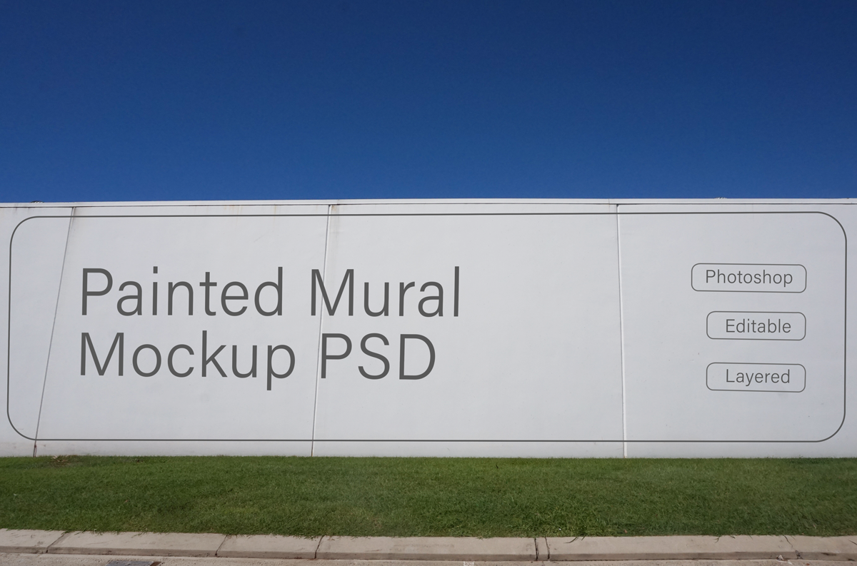 PSD mural mockup — 5400x3600px