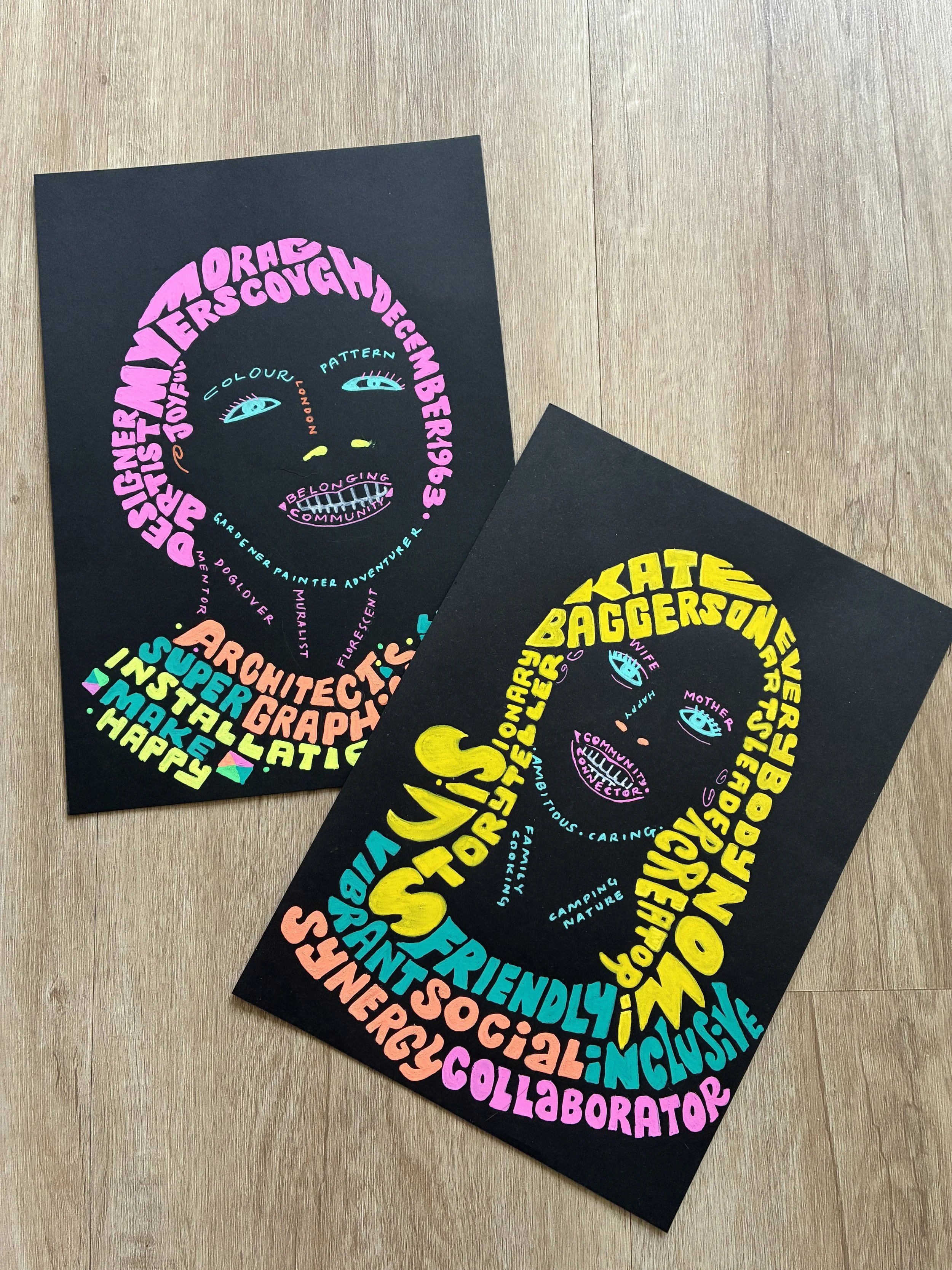 Neon Neighbour school holidays lettering workshop with Tania Hearn Gold Coast