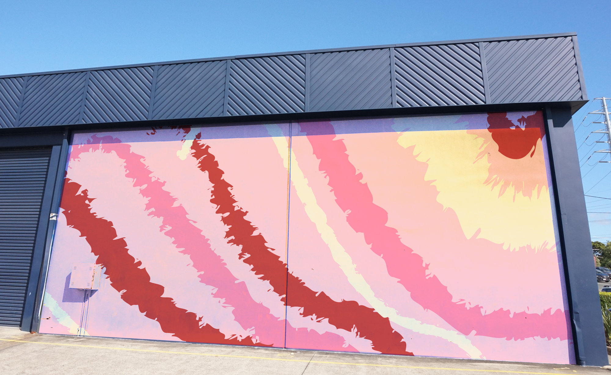 Outdoor rendered wall mockup for posters, murals, campaigns or large-scale artwork
