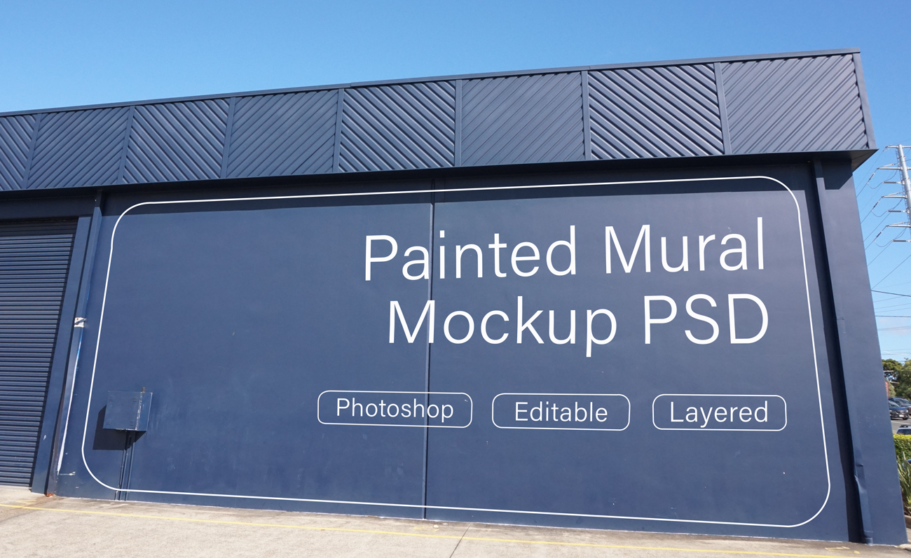 PSD mural mockup — 5220x3200px