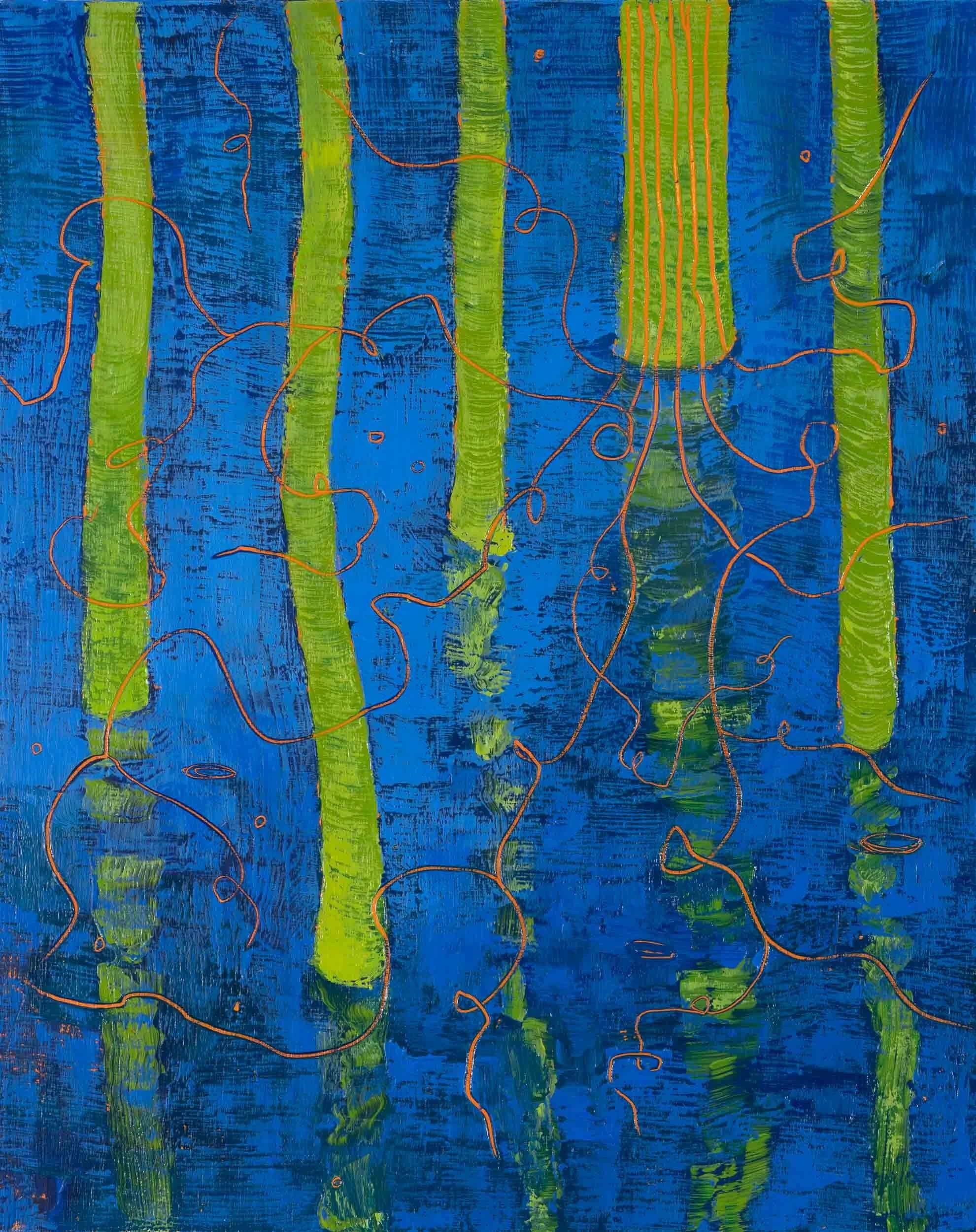 Interlaced
acrylic on panel, 10 x 8 in
2026
