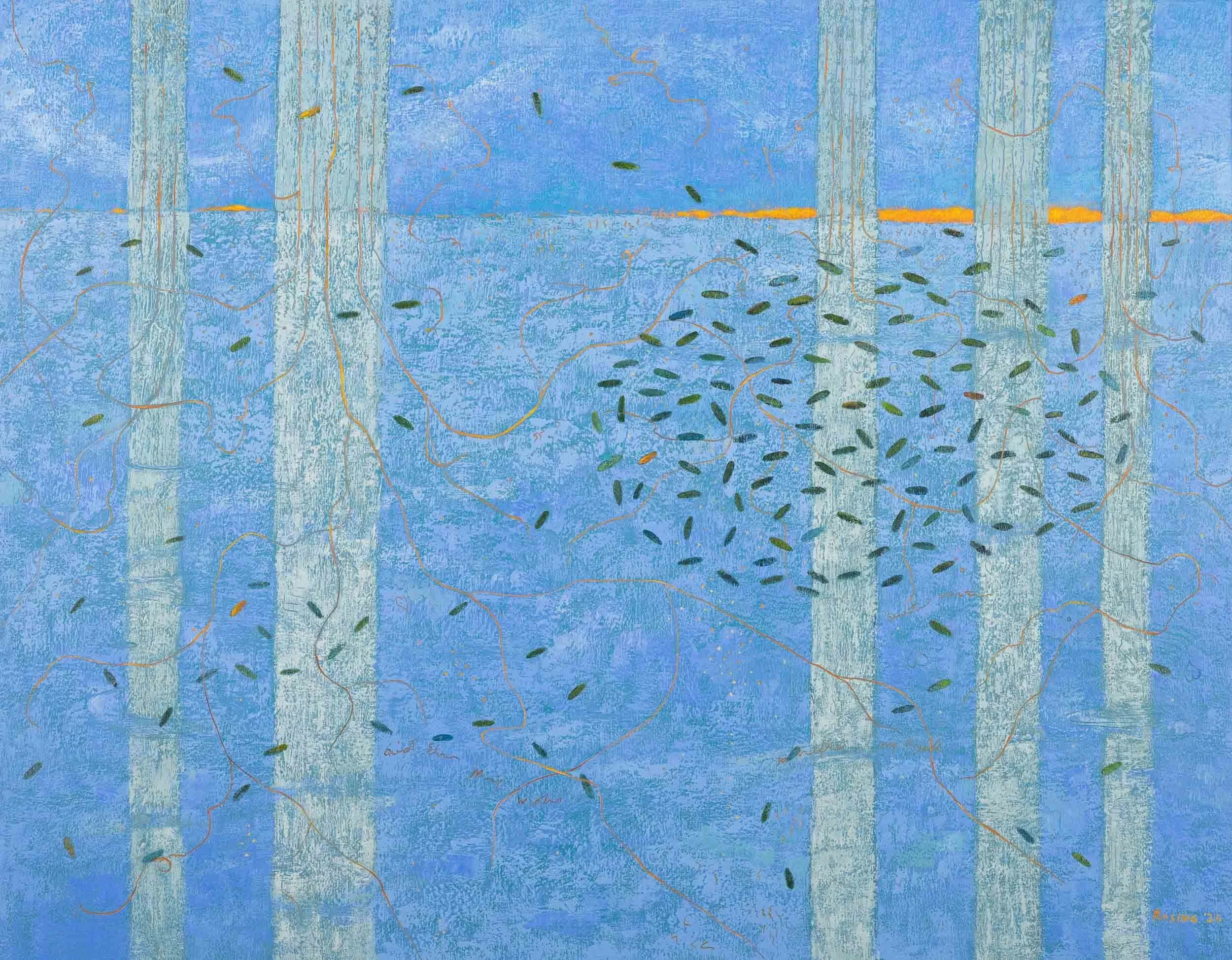 Where Light Dissolves
acrylic on canvas, 36 x 46 in
2026
